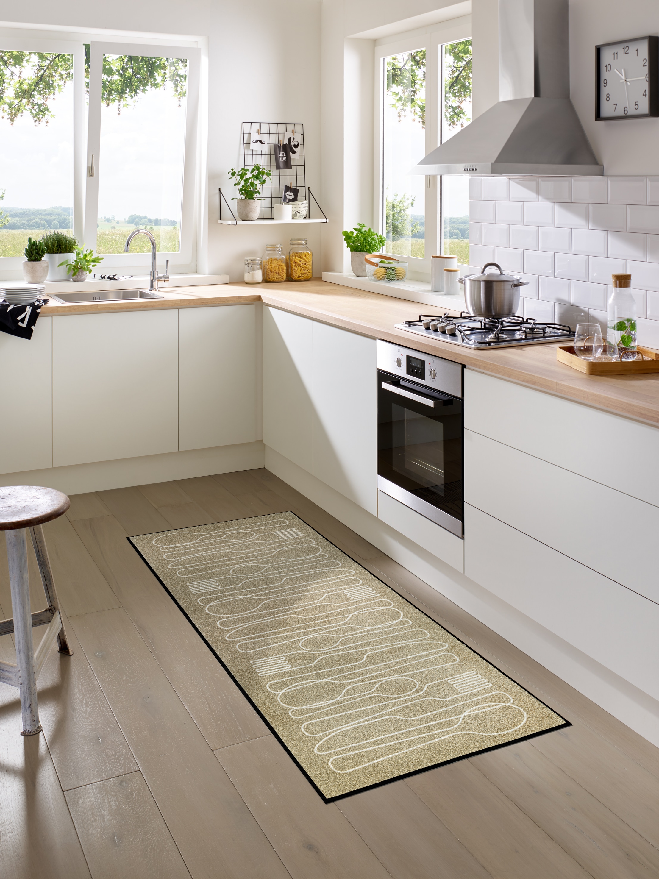 wash+dry by Kleen-Tex Teppich »Cutlery Symphony« rechteckig 7 mm Höhe