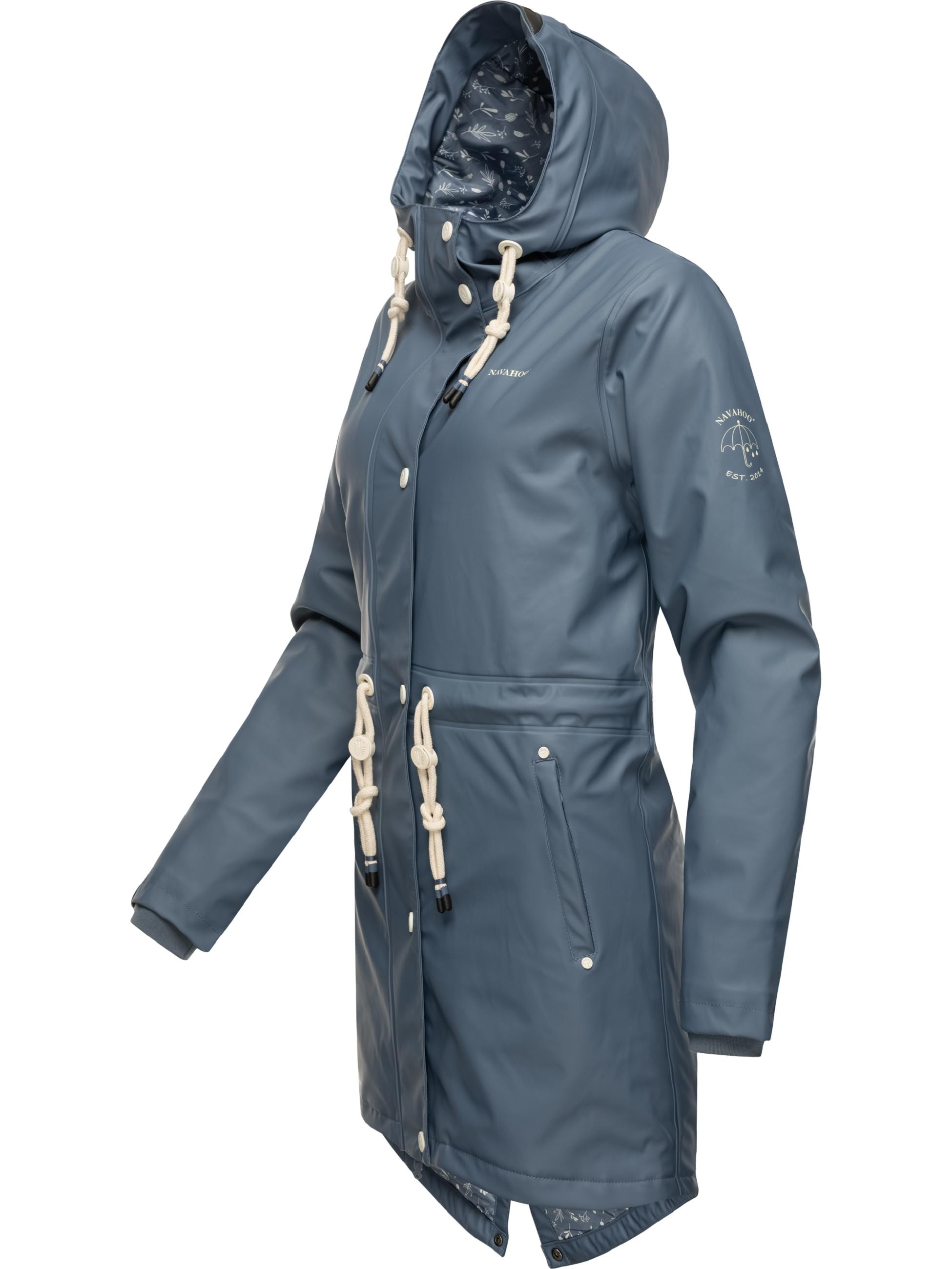 Navahoo Regenjacke »Regenjacke Flower of Ocean«, mit Kapuze, Wasserdichter Damen Outdoor Regenmantel