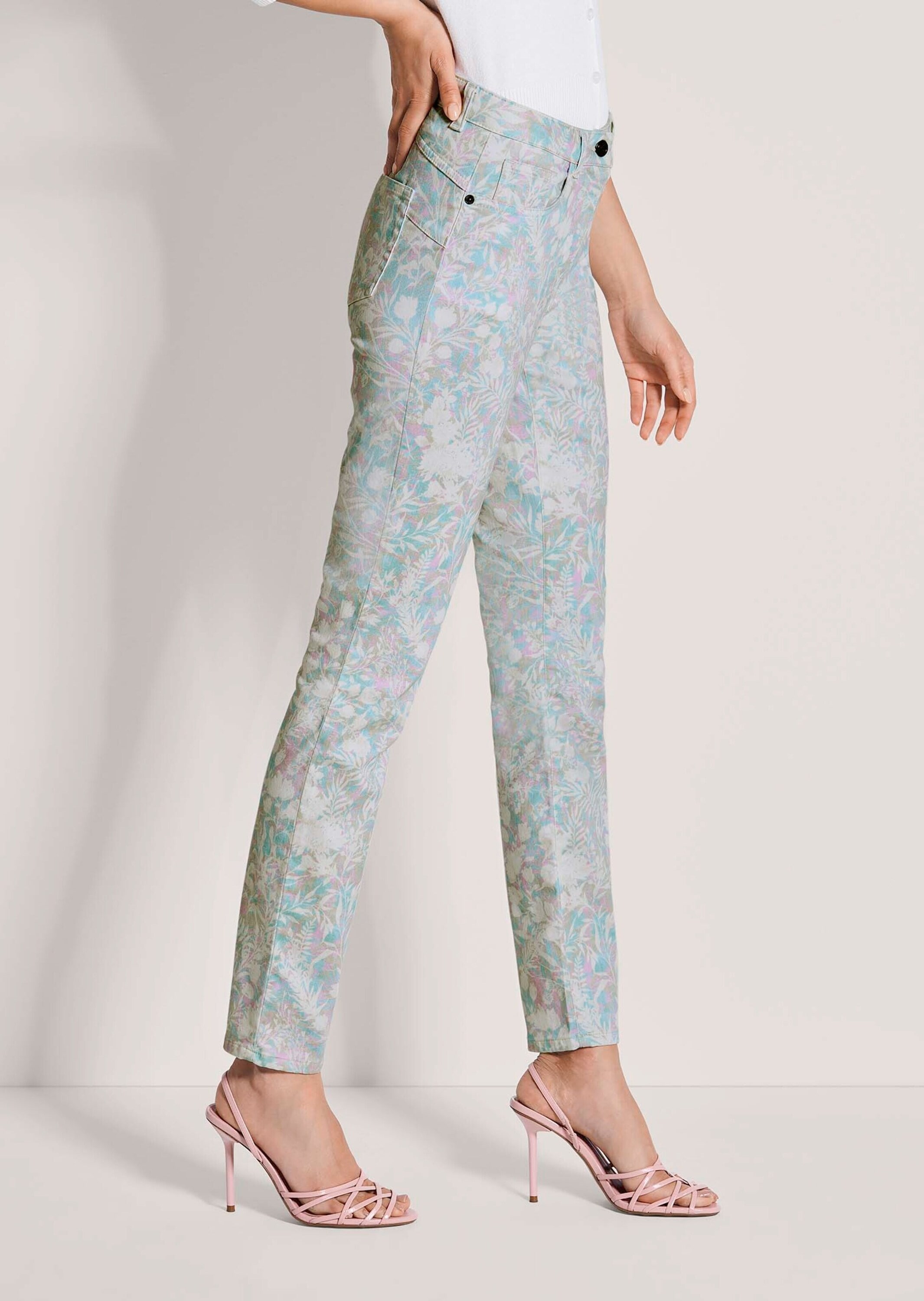 MADELEINE Chinos »Druckhose Baumwollhose mit floralem Print«