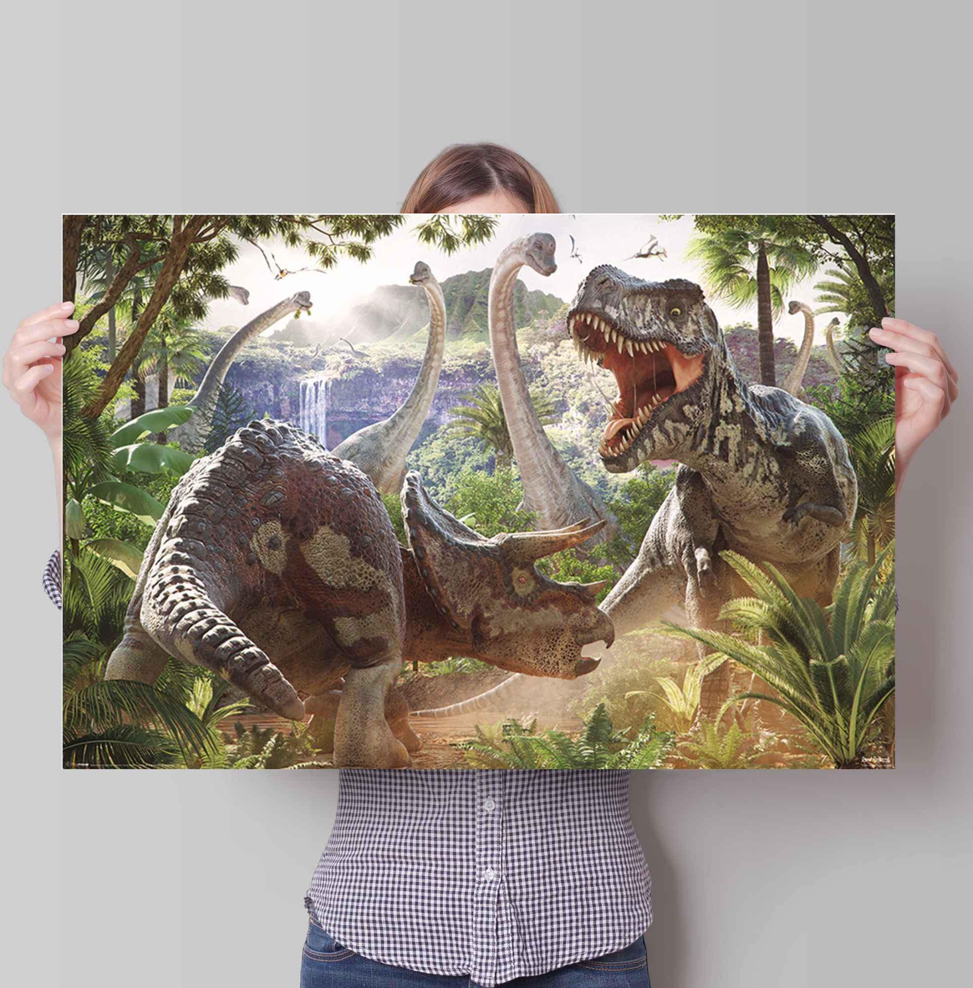 Reinders! Poster »Poster Kampf der Dinosaurier«, Dinosaurier, (1 St.)  bequem bestellen | Poster