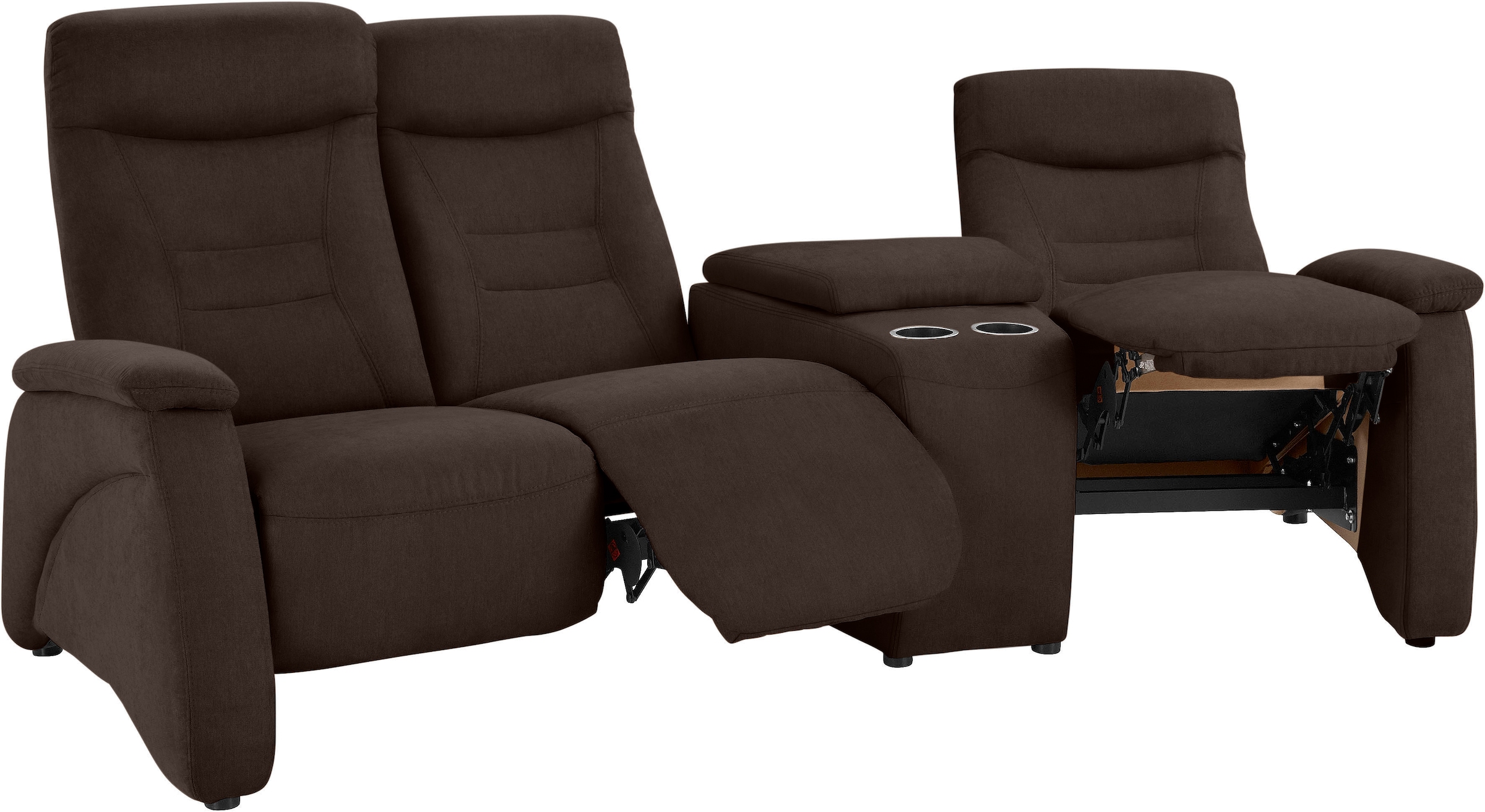 exxpo - sofa fashion 3-Sitzer »Ascoli, Kinosofa mit hohem Sitzkomfort, bequeme Armlehnen« inkl. Relaxfunktion, Ablage und Staufach, hohe Rückenlehne