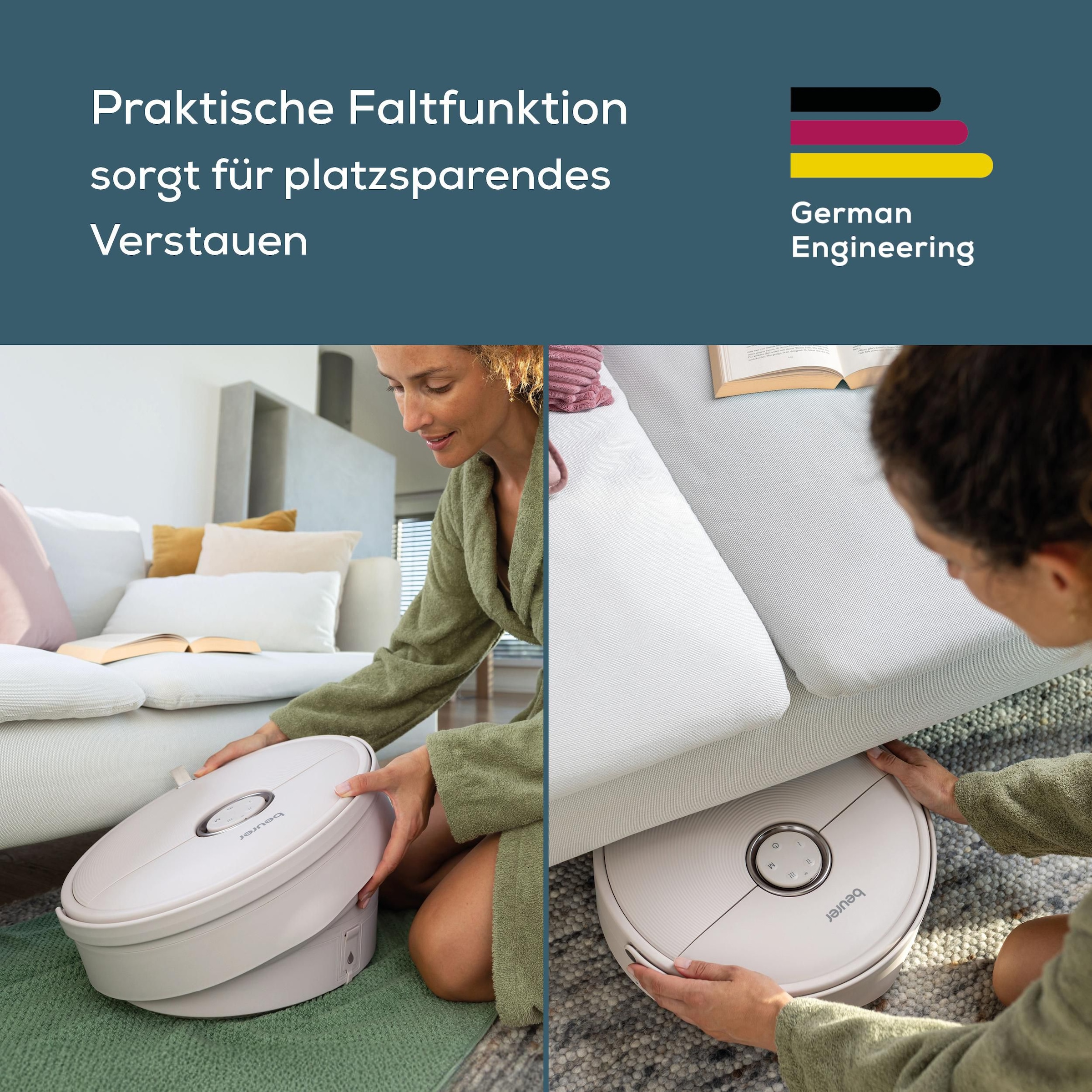 BEURER Fußbad »FB 55 Modernes Design mit Faltfunktion und 3 Temperaturstufen« Fußbad und Shiatsu-Massagegerät in einem