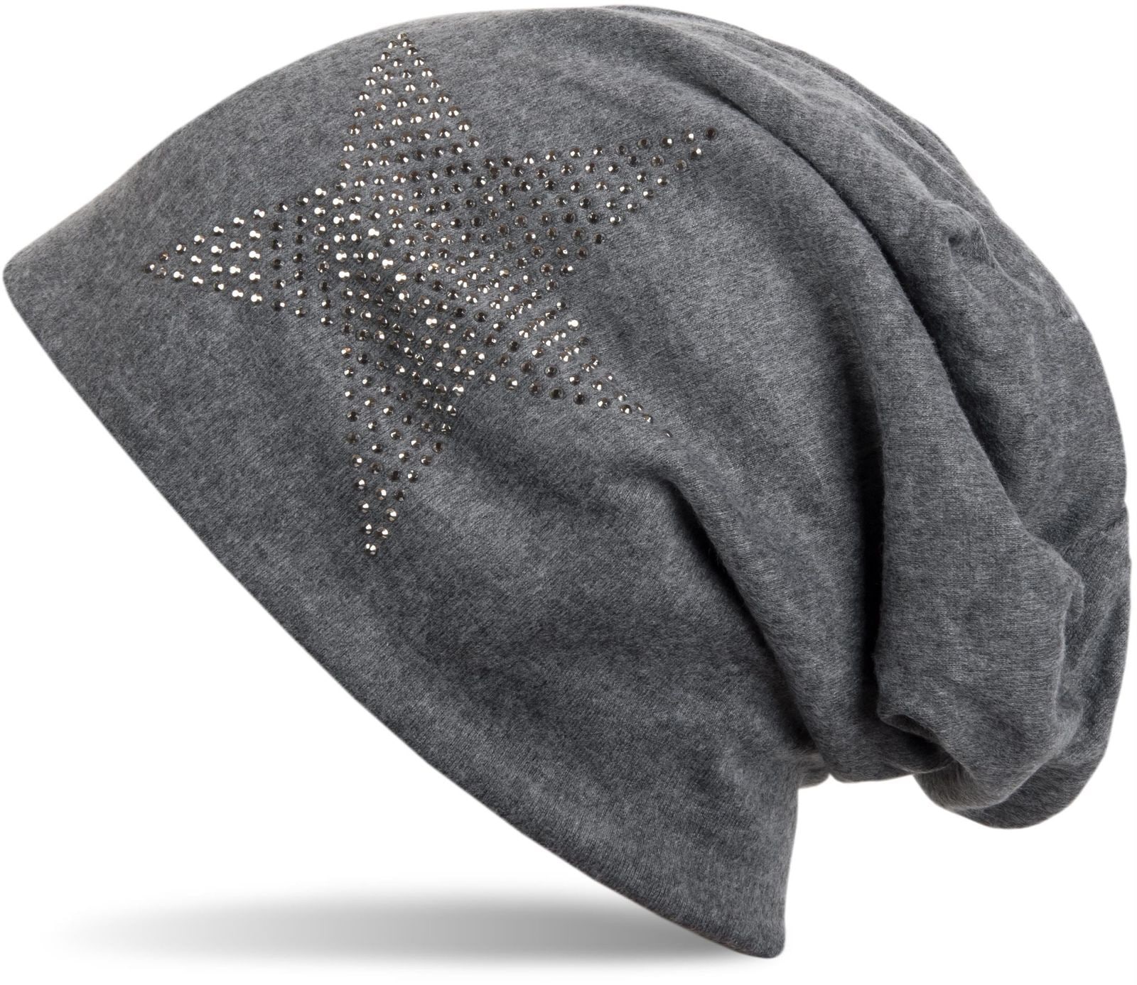 styleBREAKER Beanie »Warme Beanie Mütze mit Strass Stern« 1 Stk.