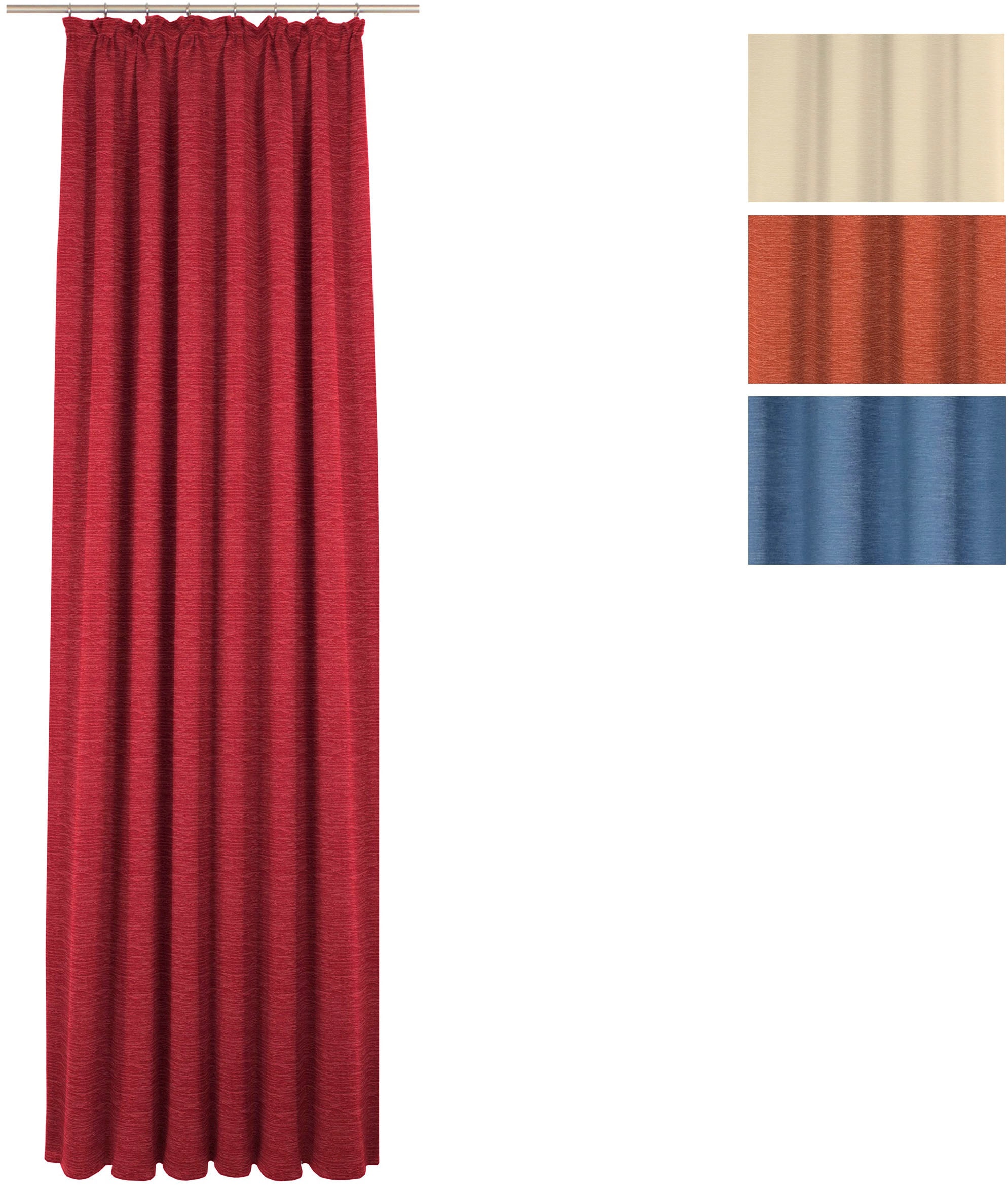 Wirth Vorhang »Toco-Uni« Kräuselband 1 Stk. tlg.