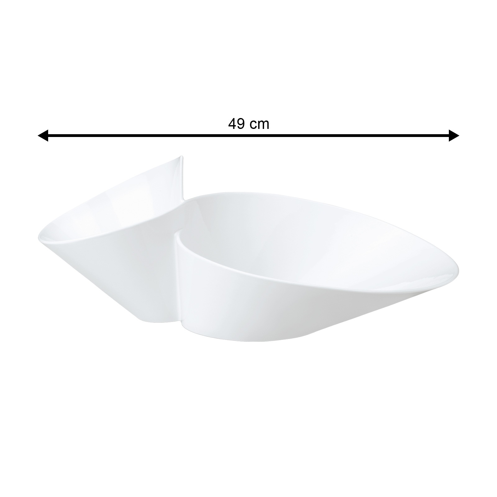 Villeroy & Boch Dipschale »Eye-catcher Doppelbol NewWave 49 x 27 cm weiß«