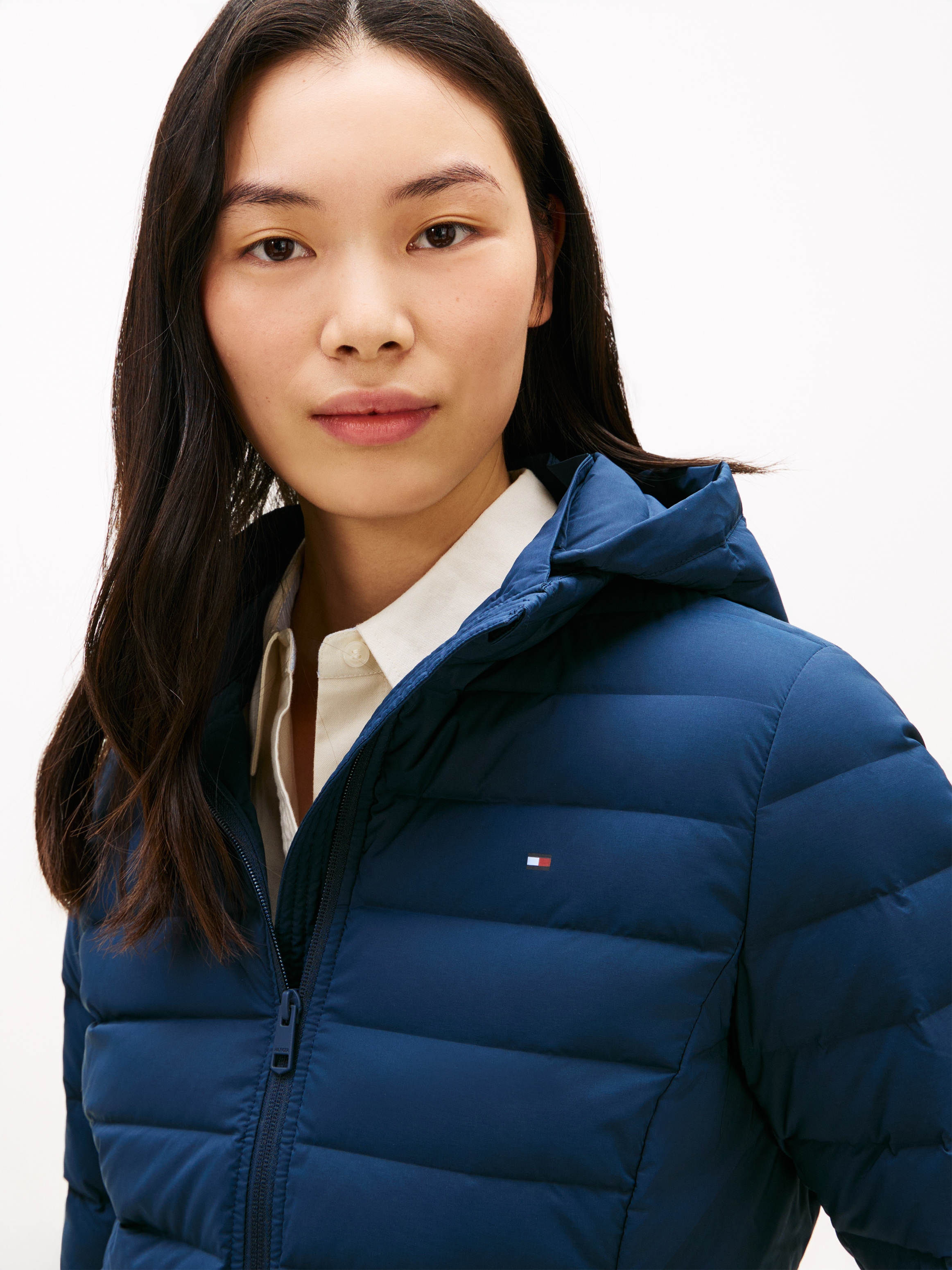 Tommy Hilfiger Steppjacke »STRETCH NYLON LW DOWN JACKET« mit Kapuze