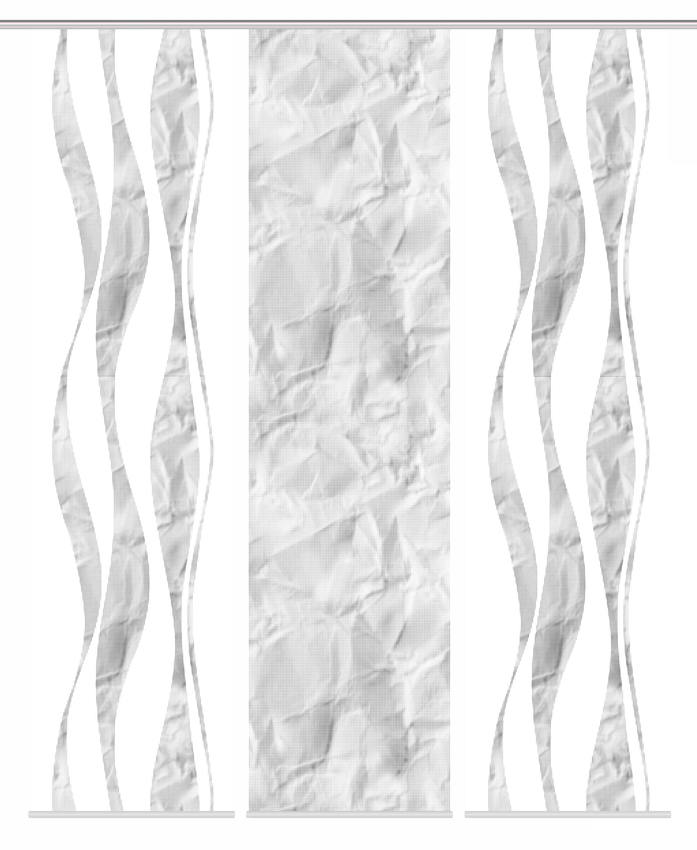 HOME WOHNIDEEN Schiebegardine »SOEREN« Paneelwagen 3 Stk. tlg. SCHIEBEVORHANGSET,SEIDENOPTIK,DIGIDRUCK