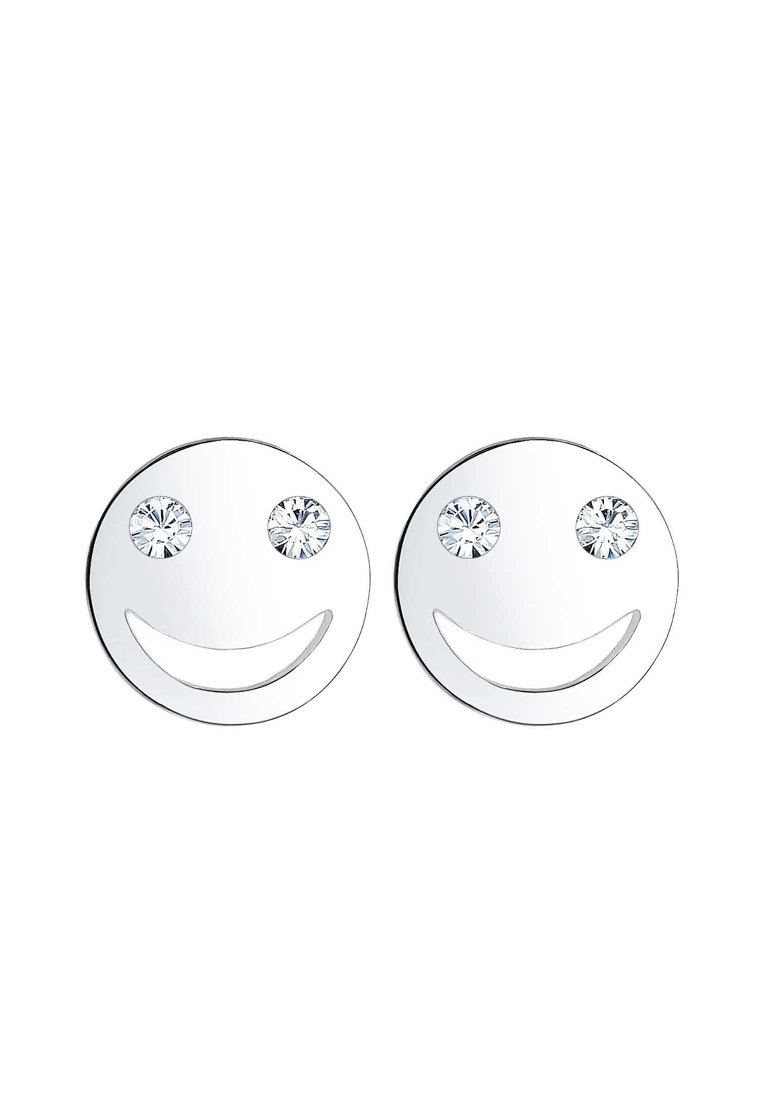 Elli Paar Ohrstecker »Ohrringe mit Smiling Face 925 Silber, mit Kristallen von Swarovski®«