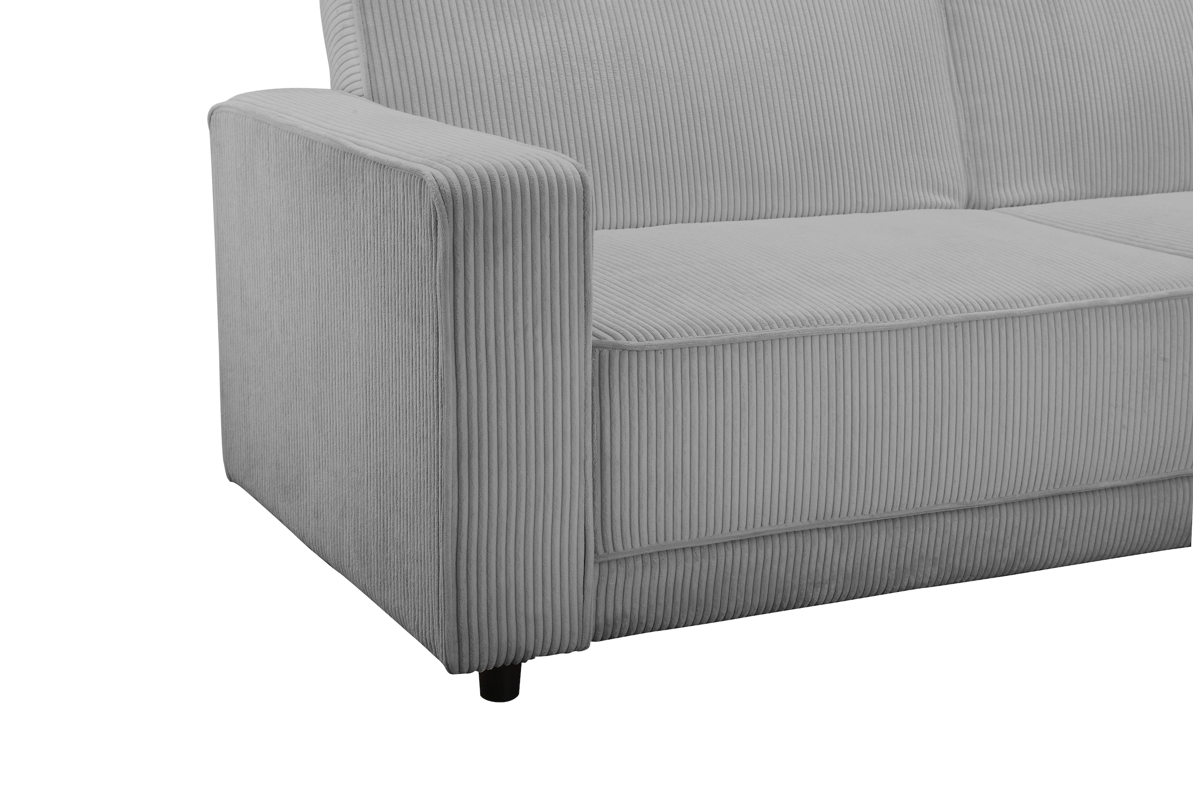 Dorel Home 3-Sitzer »Allie Schlafsofa 225 cm«, Bett-Funktion (108/190cm), trendiger Cord o. pflegeleichter Velours