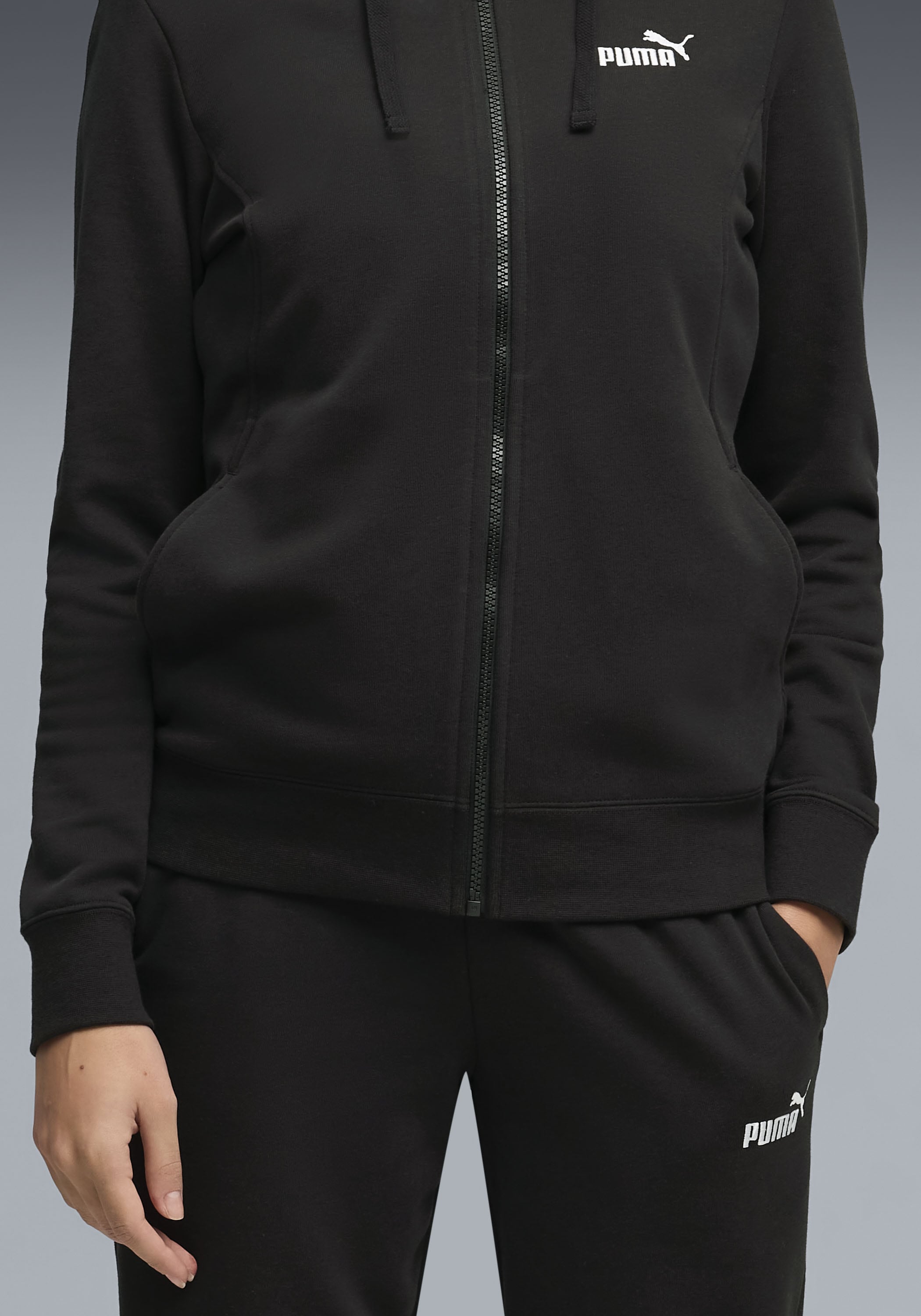 PUMA Trainingsanzug »HOODED SWEAT SUIT TR CL« 2 tlg. mit Kapuze, aus Baumwollmischung, Regular Fit