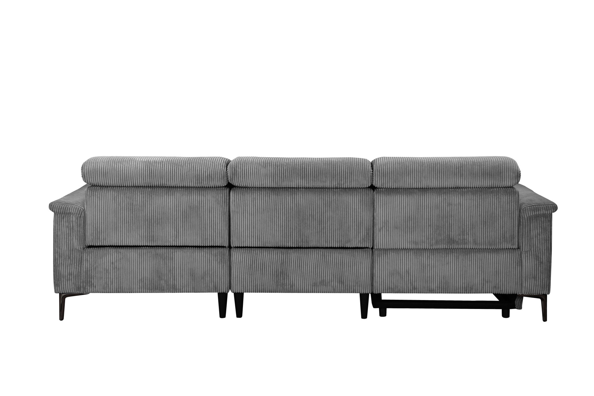 Places of Style Ecksofa »Lund in Cord, L-Form, 261 cm, manuelle und elektr. Relaxfunktion,«, USB-A und Kopfteilverstellung
