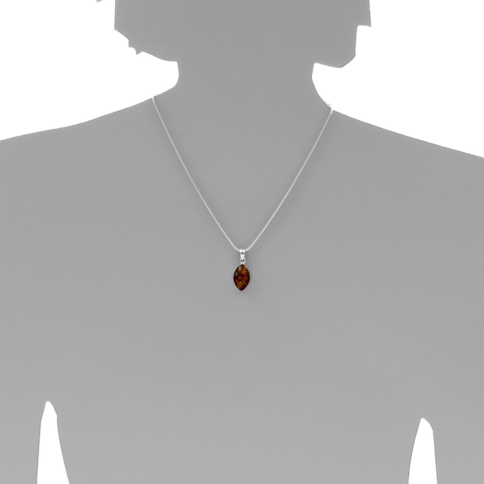 OSTSEE-SCHMUCK Kette mit Anhänger »- Macy - Silber 925/000 - Bernstein«