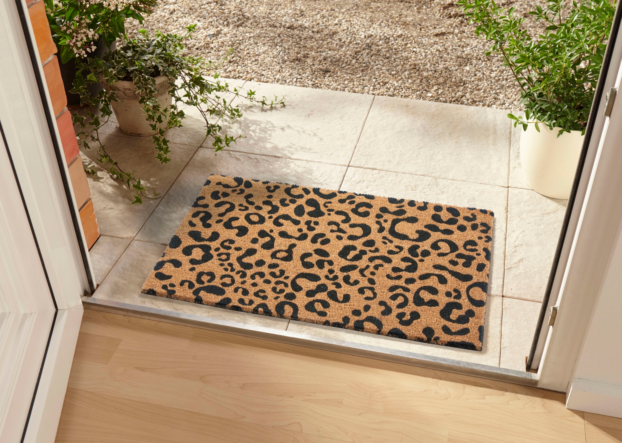 HANSE Home Fußmatte »Mix Leopard Schmutzfangmatte, online Flur Kokos Outdoor, Mats Look«, kaufen Kokosmatte, Rutschfest, Innen, rechteckig, Kokos