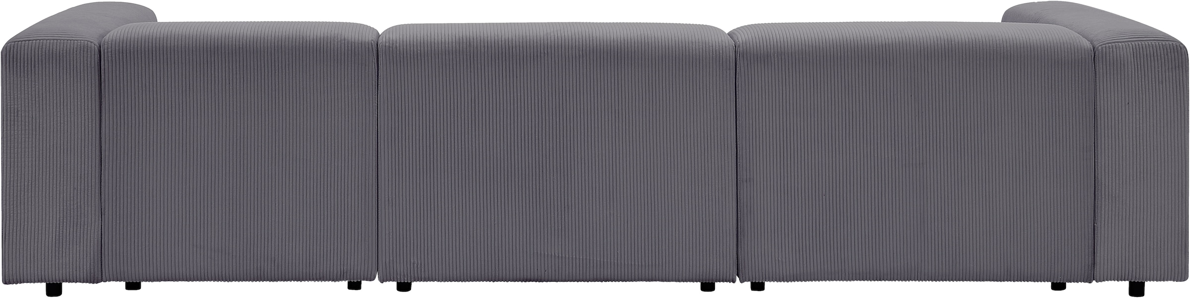 ATLANTIC home collection Ecksofa »Uno, L-Form, Breite: 307cm« beidseitig montierbarem Longchair,mit Taschenfederkern, in Cord