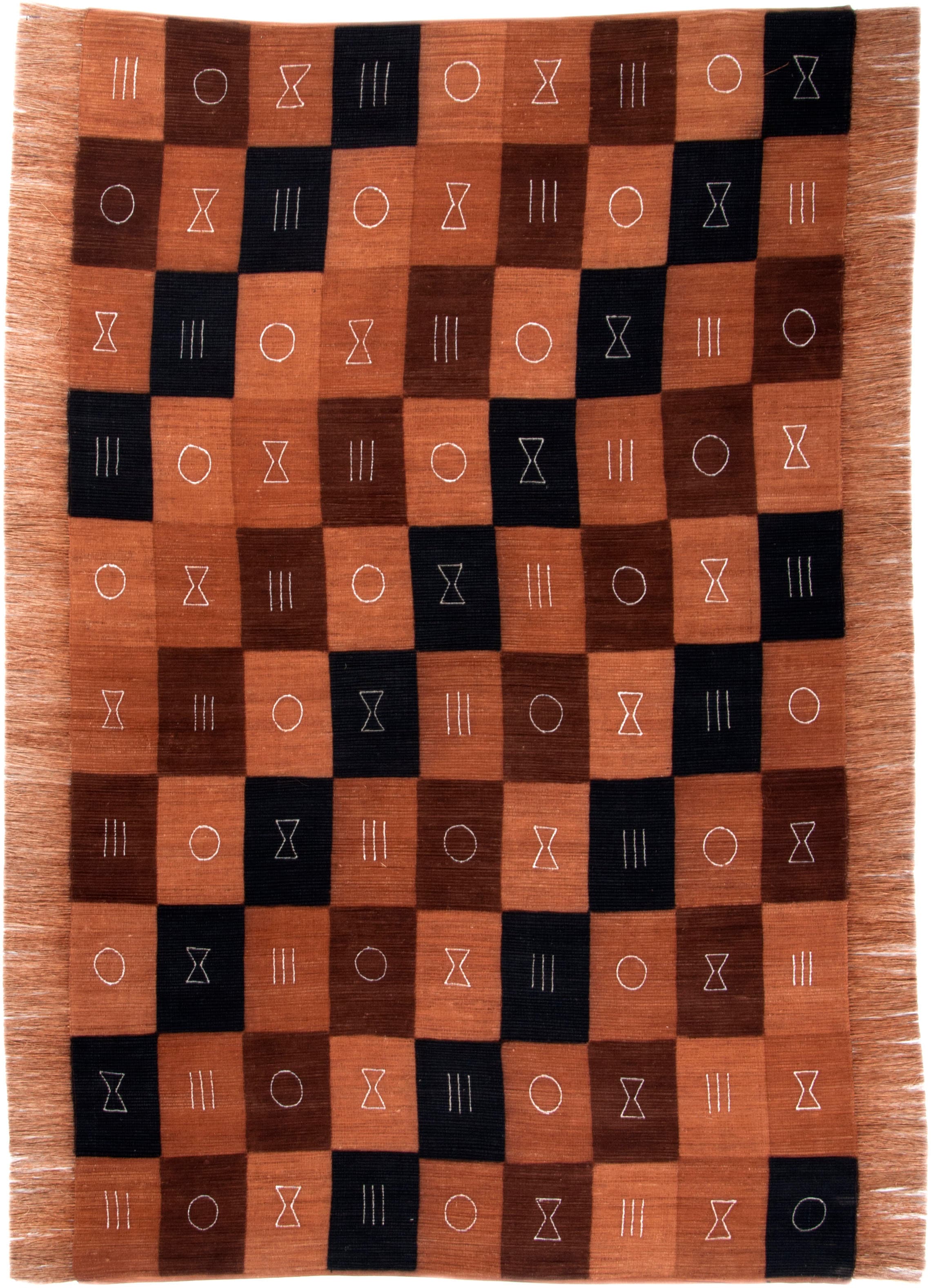 DIE HAUSKUNST Teppich »Tulon« rechteckig 4 mm Höhe Flachgewebe, handgewebt, mit Fransen