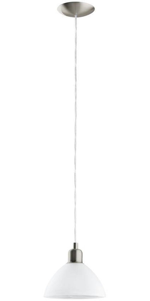 EGLO Pendelleuchte »BRENDA« E27 1 Stk. Hängelampe, Esszimmerlampe, Glas in alabaster weiß, klassischer Look