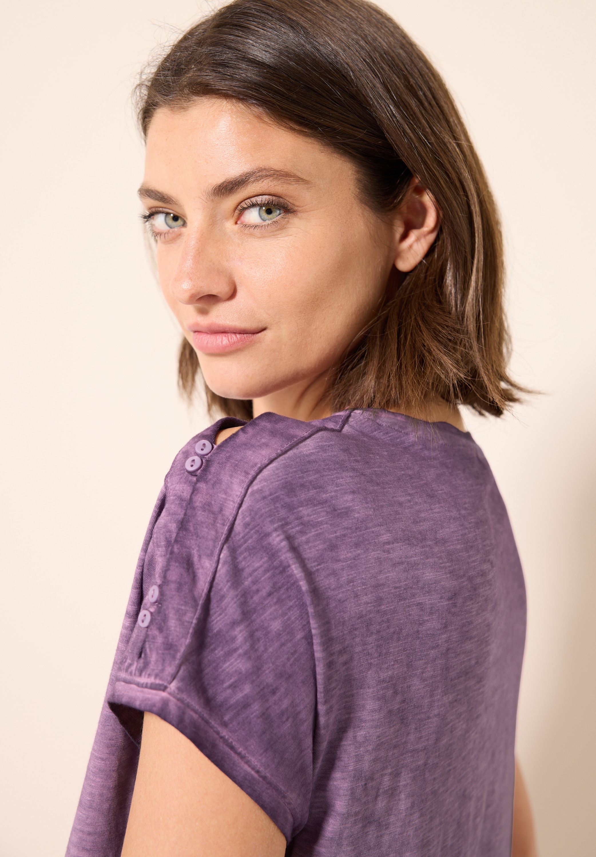 Cecil T-Shirt, mit Knopfdetail