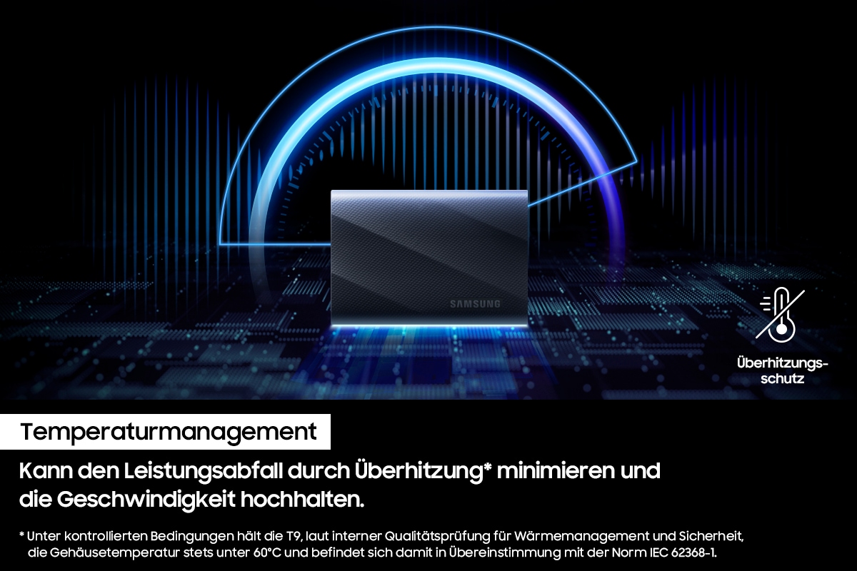 Samsung externe SSD »T9« 1 TB Anschluss USB Typ-C,3.2 Gen 2 (3.1 Gen 2)