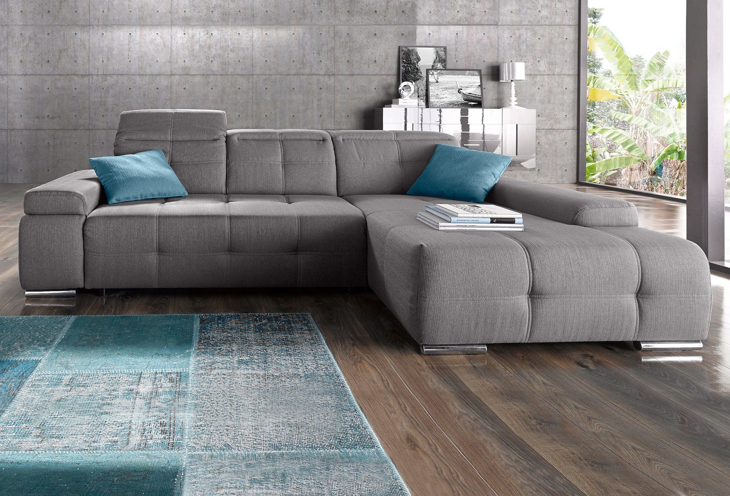 sit&more Ecksofa »Mistral L-Form«, wahlweise mit Bettfunktion