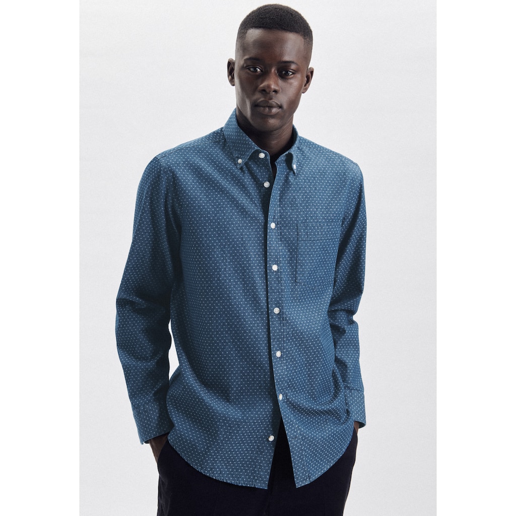 seidensticker Businesshemd »Schwarze Rose« Regular Langarm Button-Down-Kragen Dobby seidensticker Businesshemd »Schwarze Rose« Regular Langarm Button-Down-Kragen Dobby