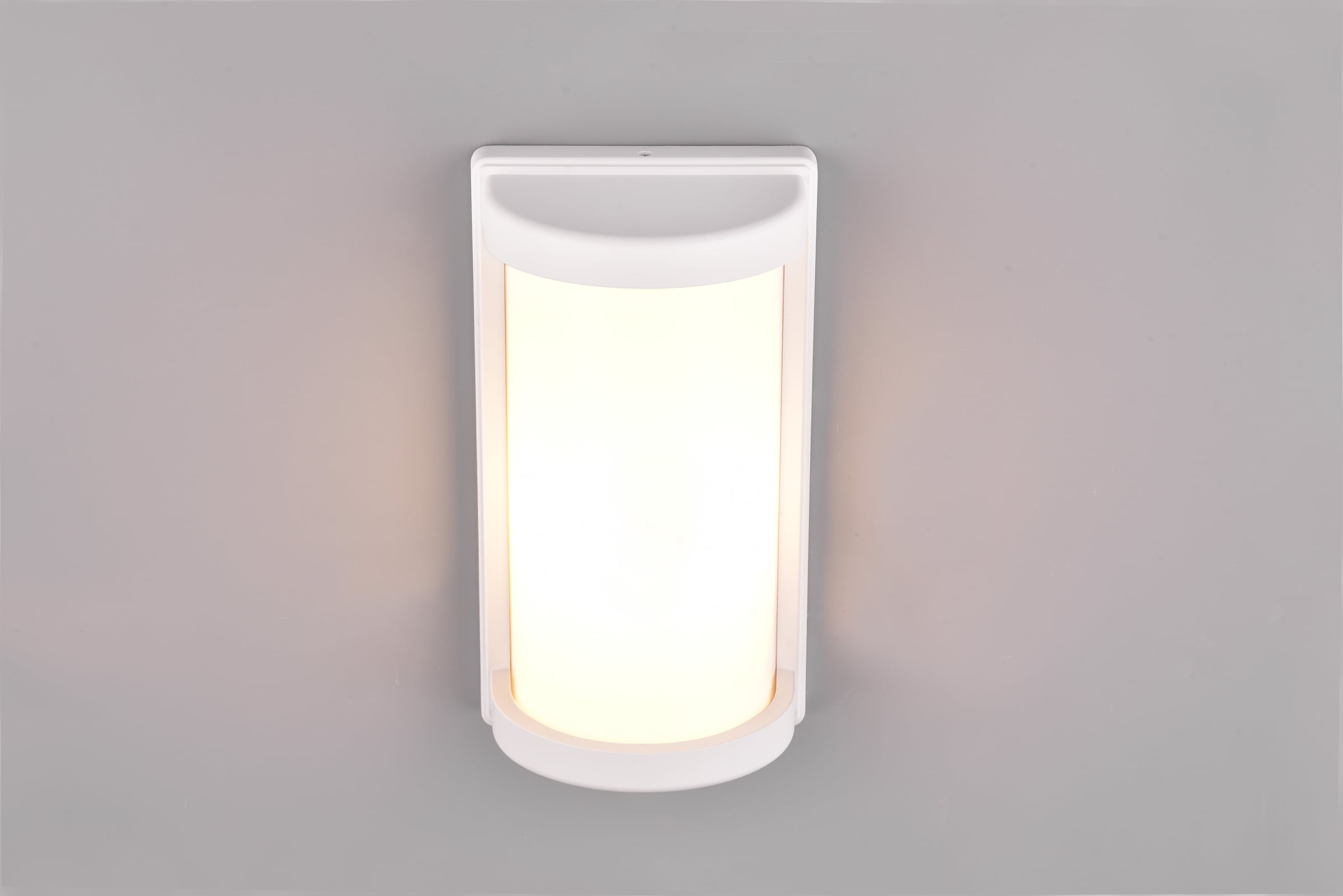 REALITY Leuchten Außen-Wandleuchte »PUELO, Outdoor Wandlampe Hauswand Fassade Garten, exkl 1x E27 max 10W« E27 1 Stk. warmweiß - kaltweiß halbrunde Aussen Wandlampe aus Aluminium, IP44, Höhe 26cm Breite 14 cm