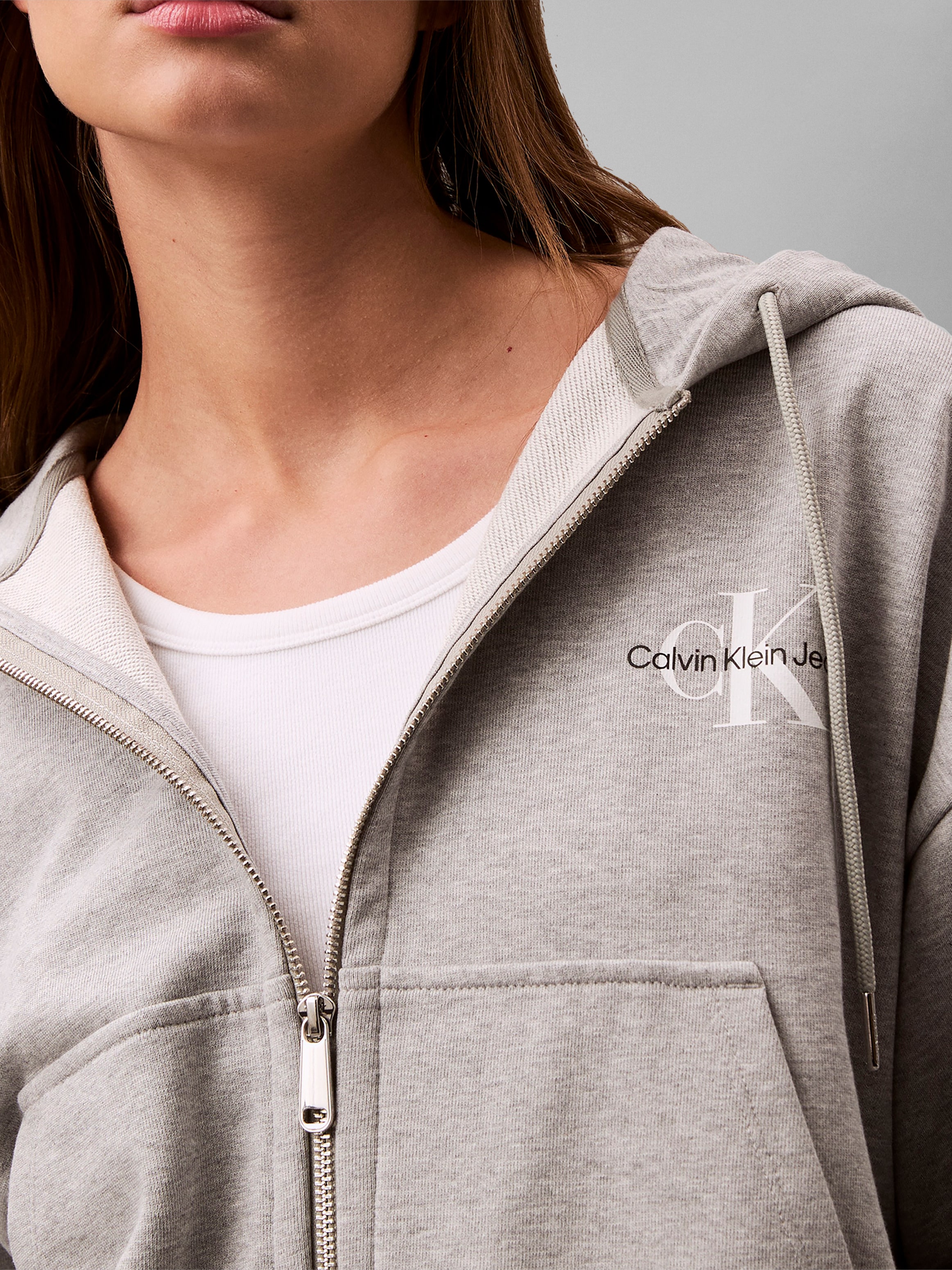 Calvin Klein Sweatjacke »MNLG FRNCH TRRY FZ B« Mit Rundhalsausschnitt