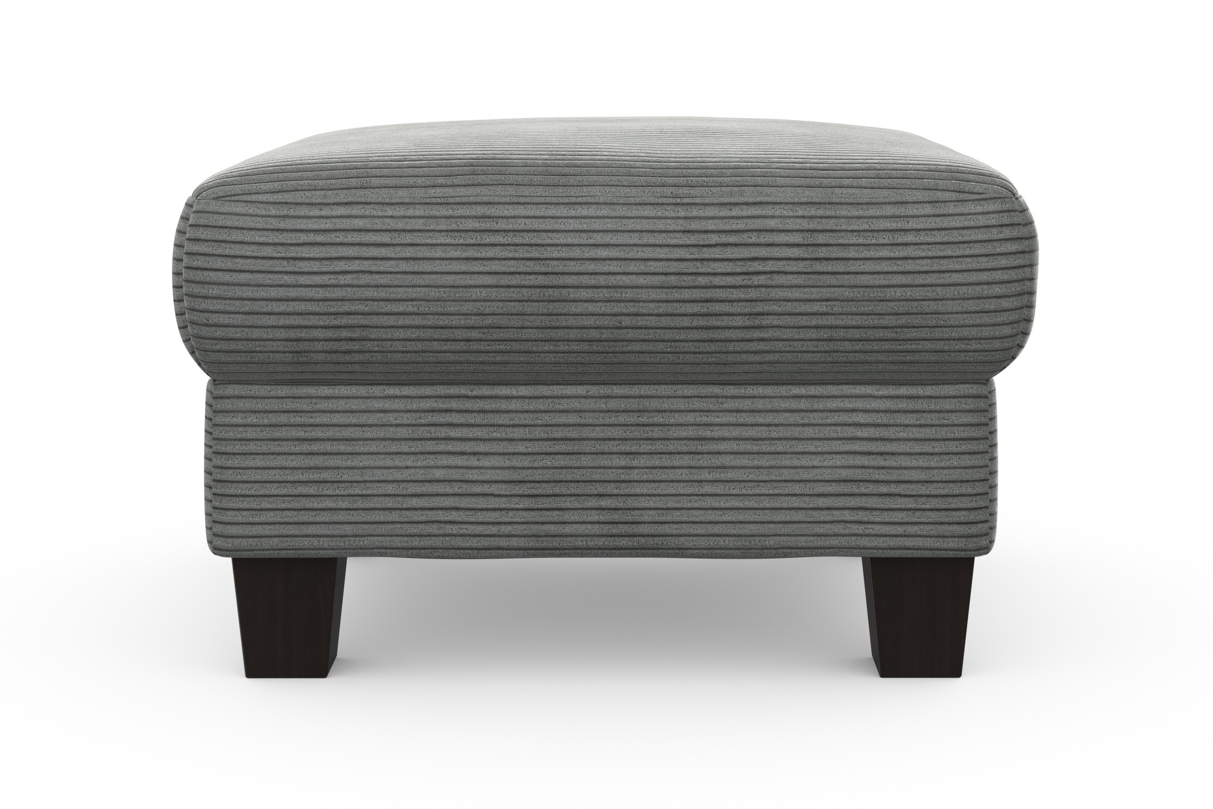 Home affaire Polsterhocker »Summer« inkl. Stauraum, Cord-Bezug, wengefarbene Holzfüße