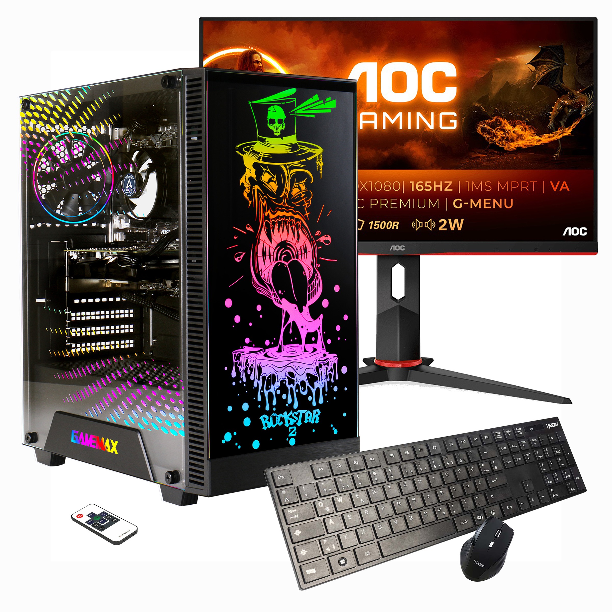 PC-Komplettsystem »Multimedia Rockstar SET02170«, Windows 11, inklusive 24" Monitor...