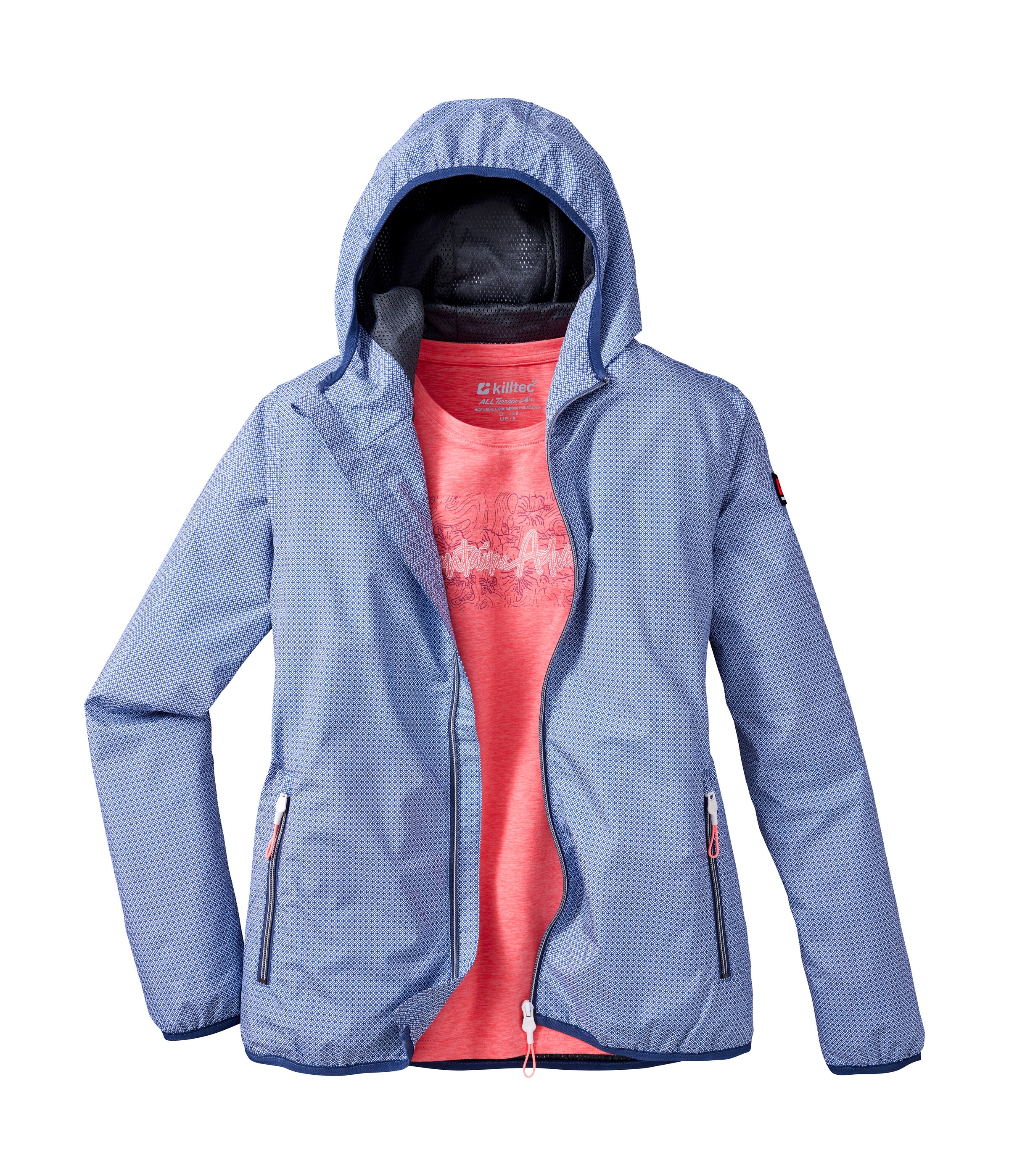 Killtec Outdoorjacke »KOS 109 WMN JCKT«, Leichte, wasserdichte Damenjacke, atmungsaktiv, packbar, PFAS-frei
