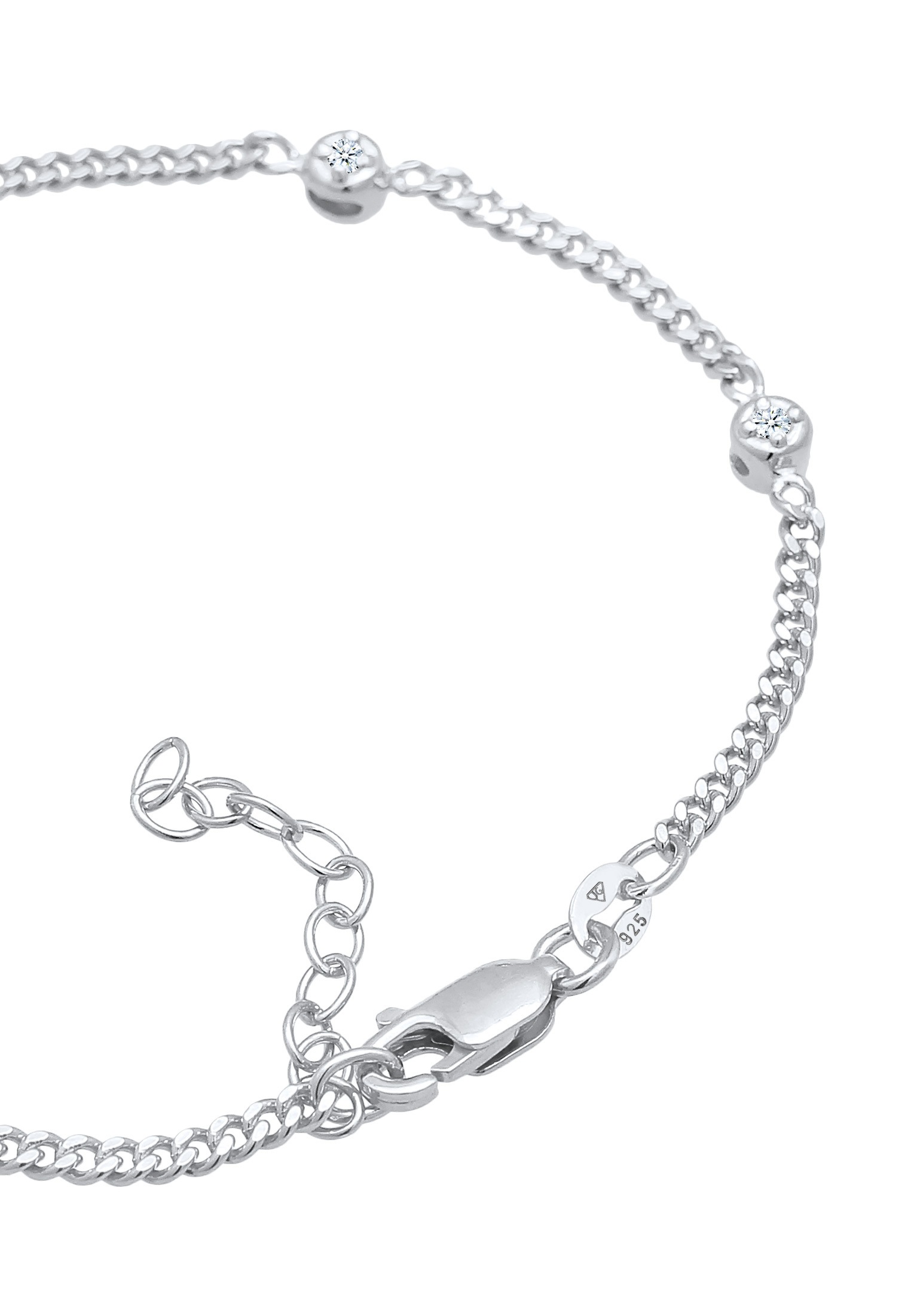 Elli DIAMONDS Armkette »Armband Diamant Elegant Klassik (0.075 ct) 925er Silber«