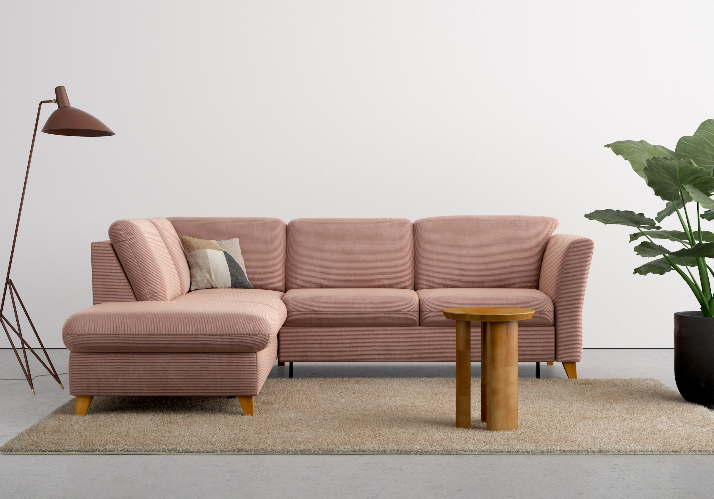 Home affaire Ecksofa »Trelleborg L-Form«, wahlweise mit Bettfunktion und Bettkasten, inkl. Federkern-Polsterung