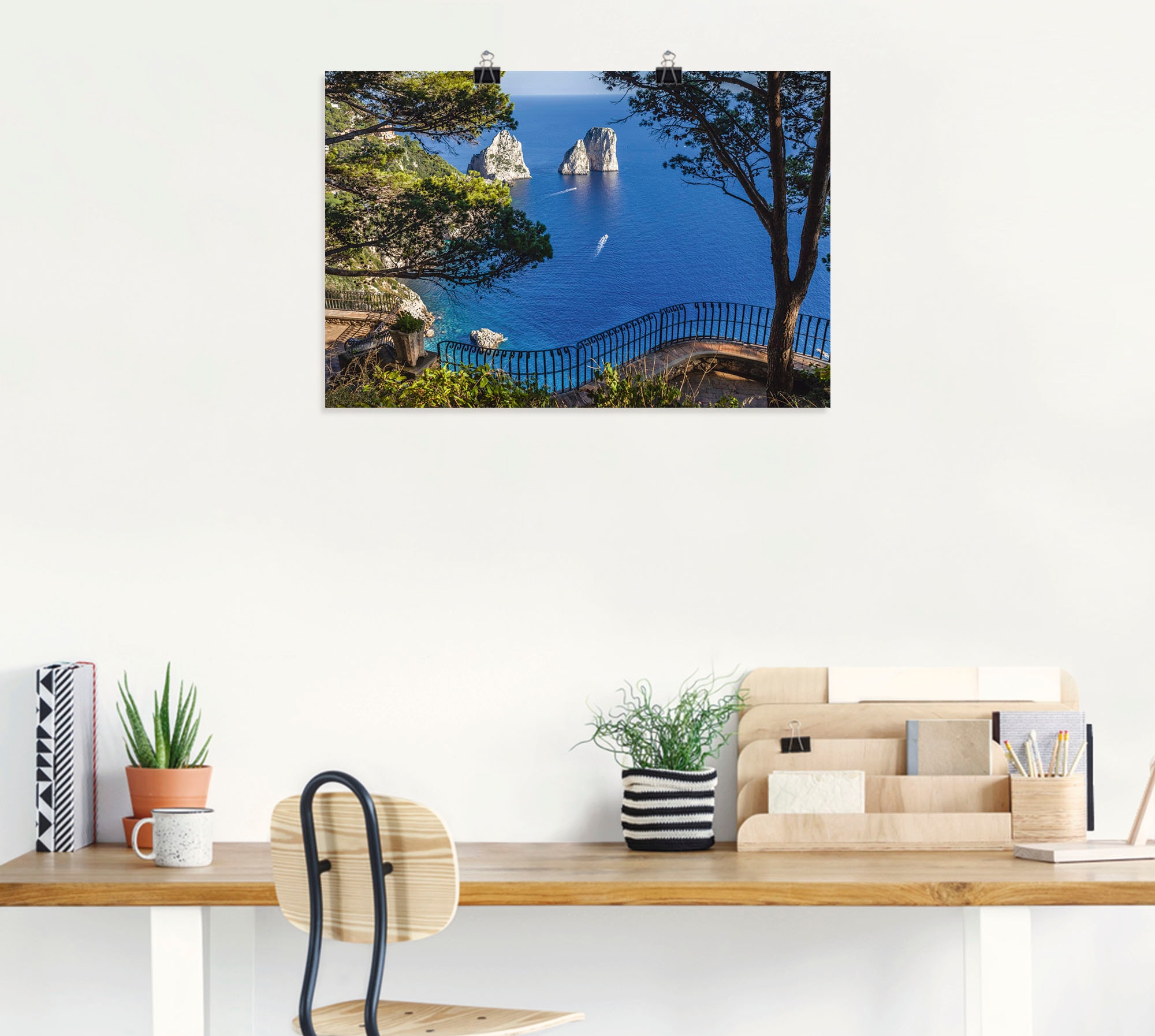 Artland Wandbild »Faraglione-Felsen auf Capri, Italien«, Meer Bilder, (1 St.), als Alubild, Outdoorbild, Leinwandbild, Poster, Wandaufkleber