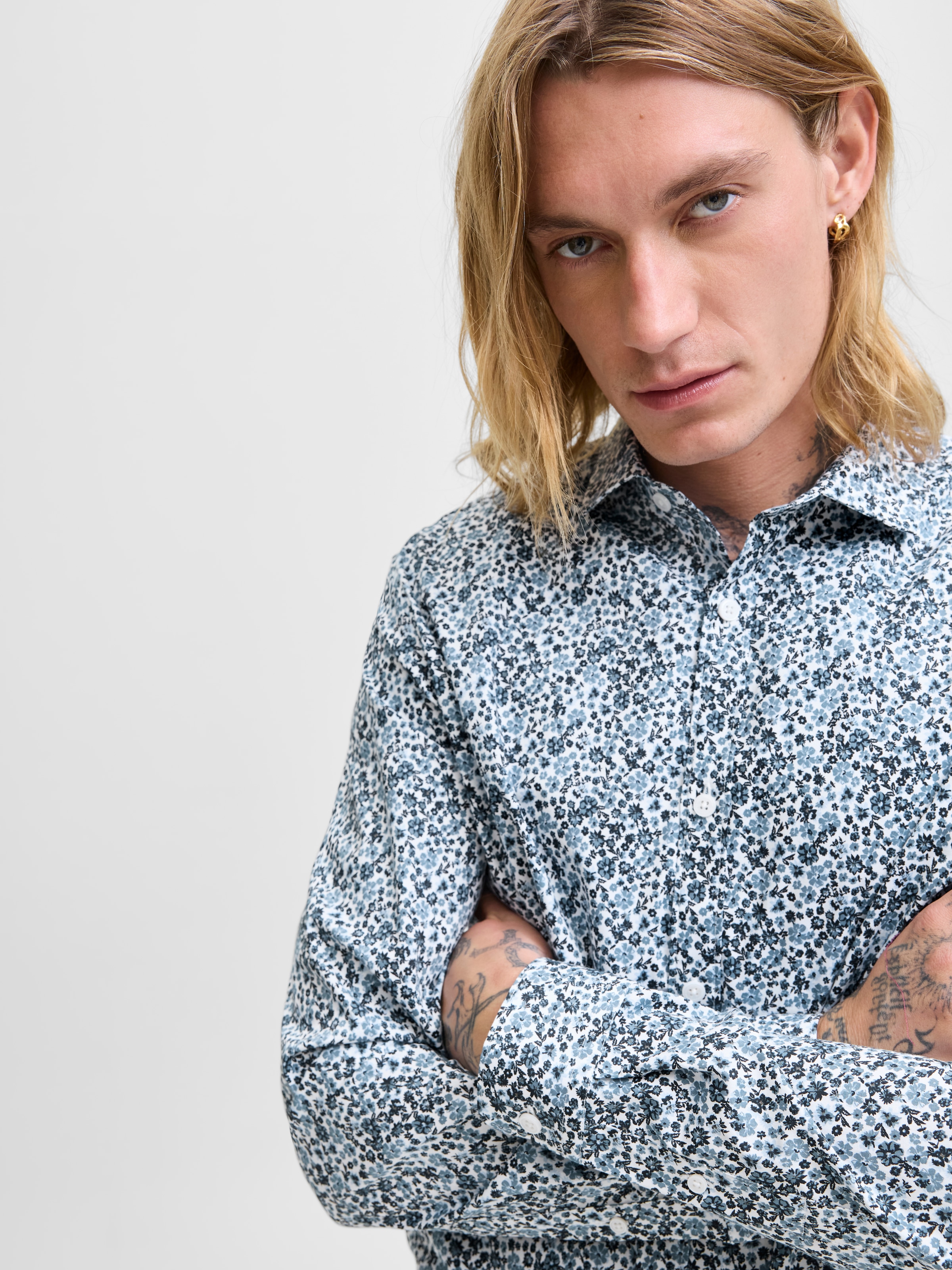 Jack & Jones Langarmhemd »JPRBLABLACKPOOL STRETCH AOP LS SHIRT SN«