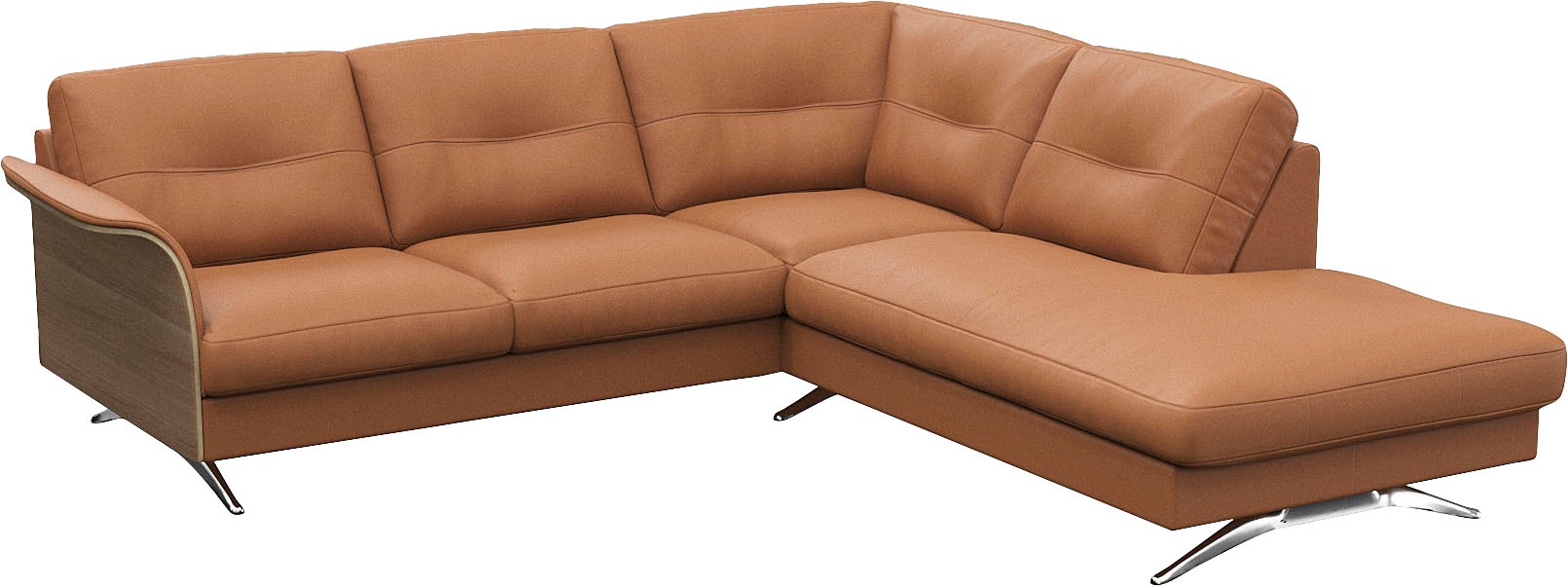 FLEXLUX Ecksofa »Glow, super bequem durch hochwertigem Sitzaufbau mit Federkern, L-Form«, Modernes skandinavisches Design