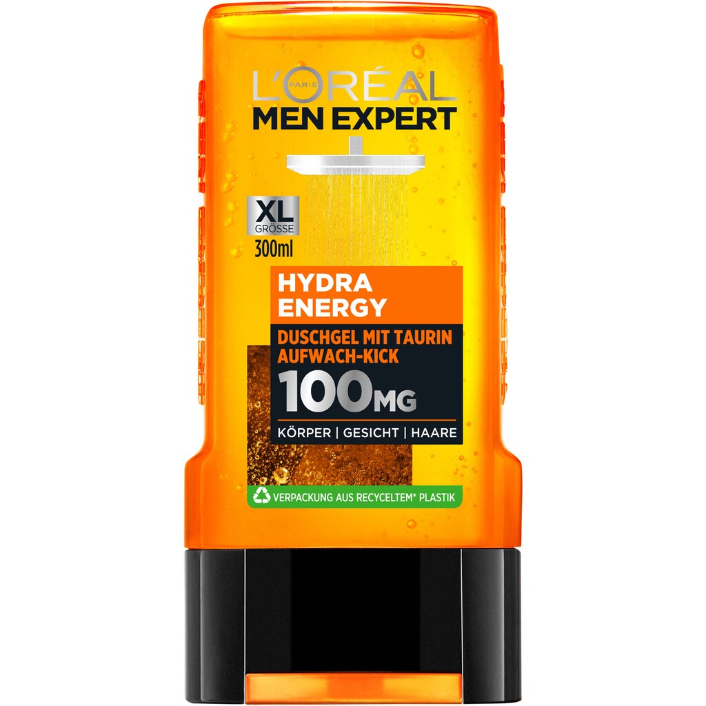 L'ORÉAL PARIS MEN EXPERT Duschgel »Hydra Energy Taurin«, (Packung, 6 tlg.)