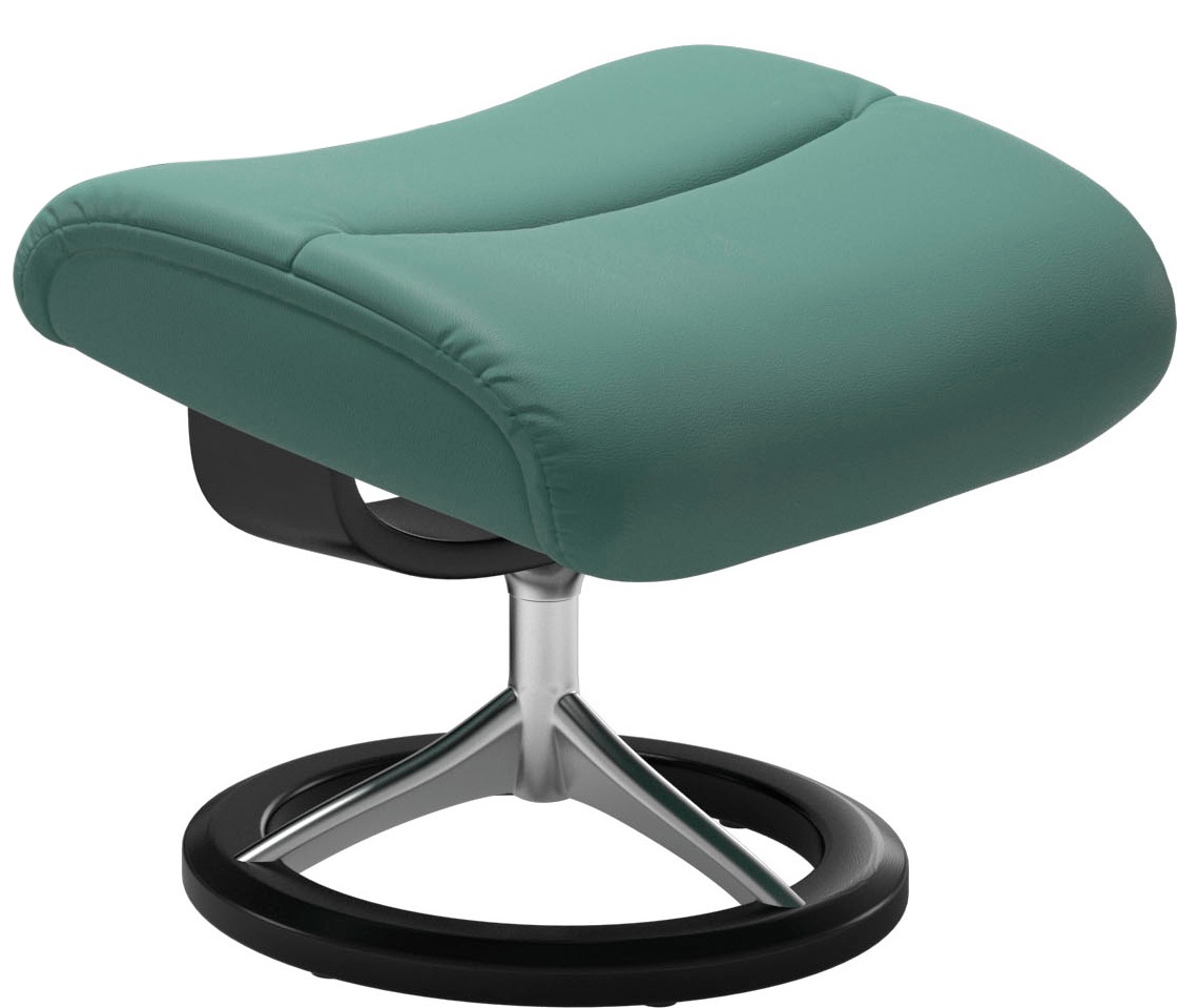 Stressless® Relaxsessel »View«, (Set, Relaxsessel mit Hocker), mit Signature Base, Größe S,Gestell Schwarz