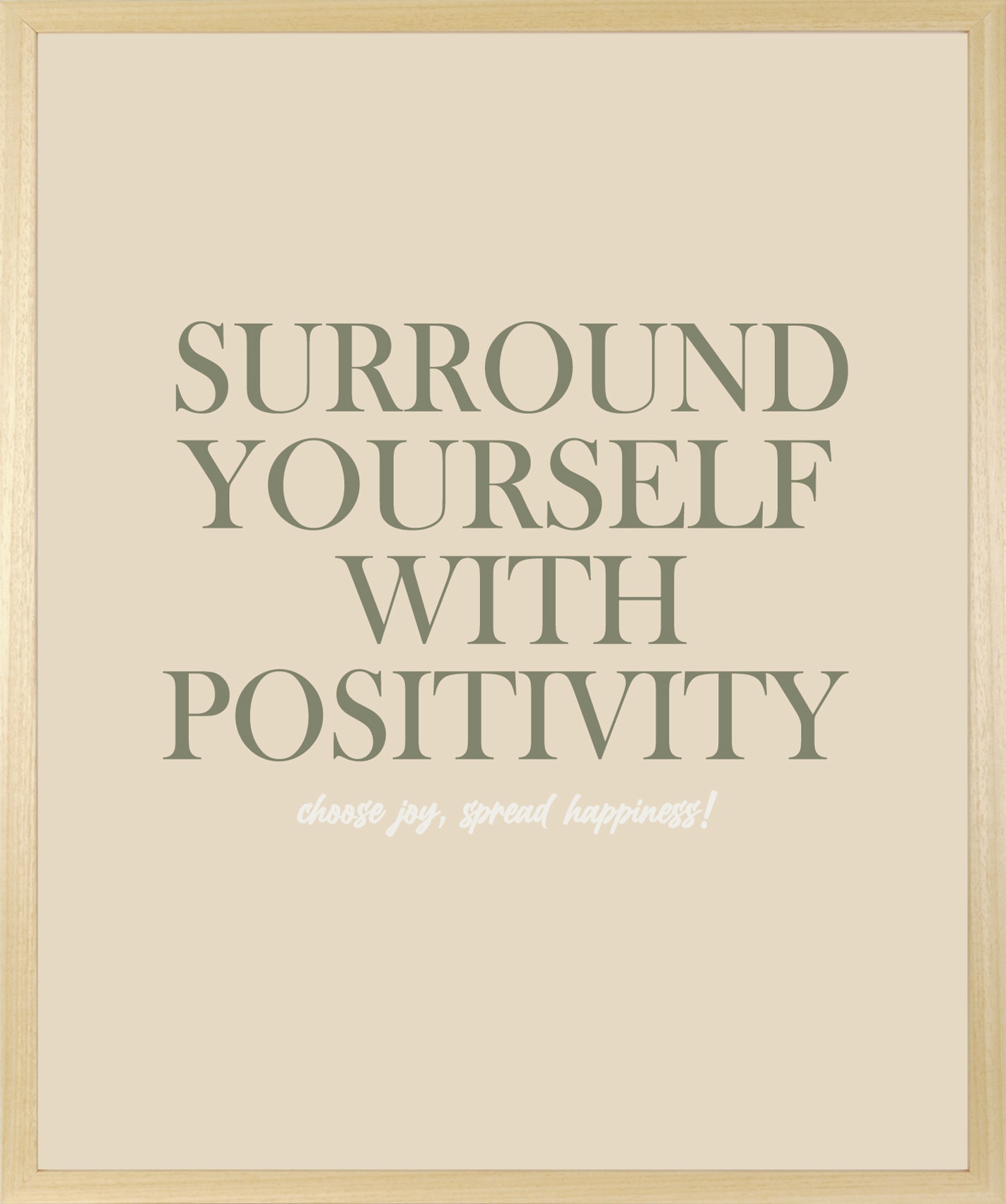 s.Oliver Kunstdruck »Motivation & Positivity« Kunst | Schriftzug | Schriftzüge | Sprüche 1 Stk. tlg. gerahmt, Rahmen aus Holz, Echtholz