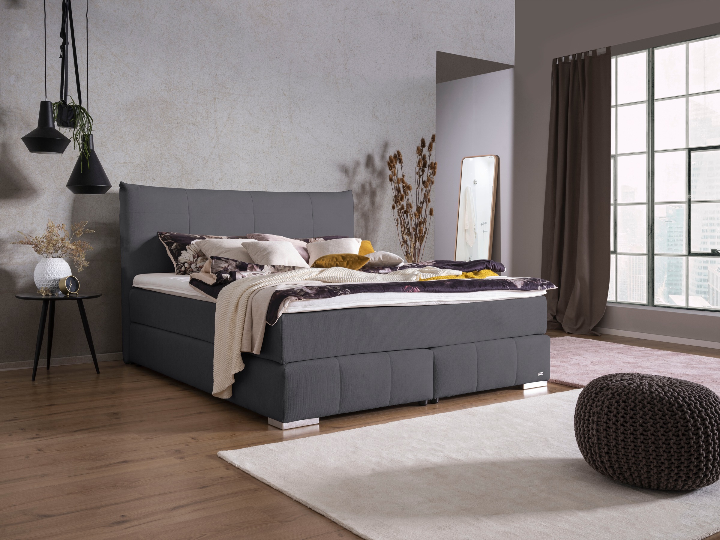 alina Boxspringbett »Luga«, 188 cm breit, inkl. Matratze und Komfortschaum-Topper