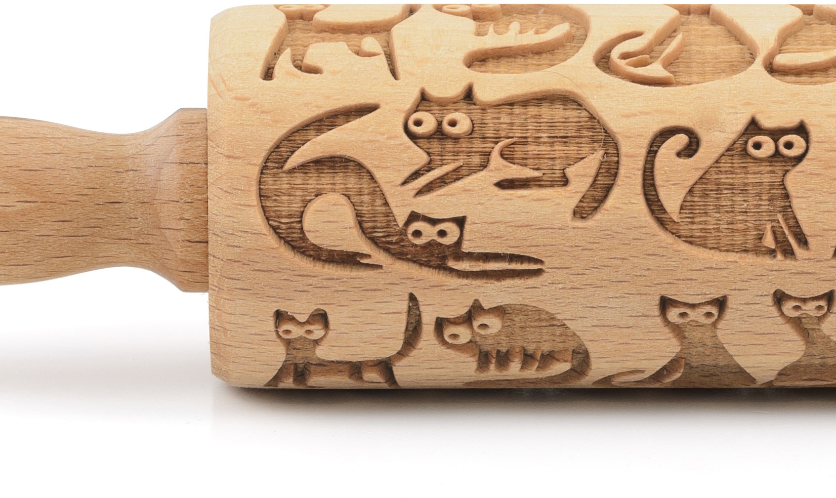 folkroll Teigroller »3D-Motiv-Teigrolle« Katzen