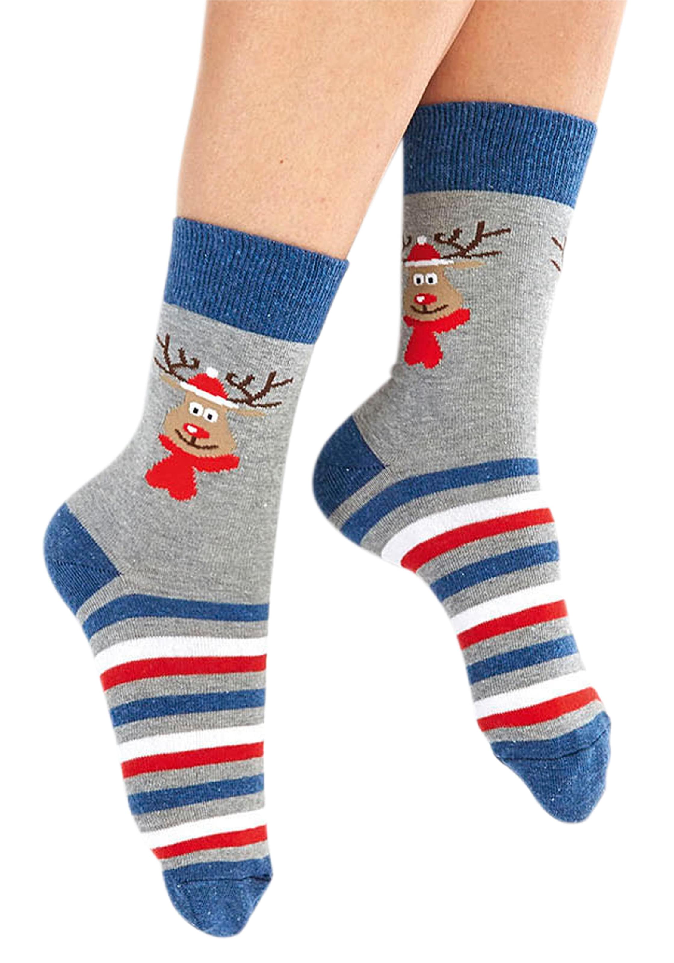 H.I.S Socken, (Packung, 3 Paar), mit Weihnachts-Design