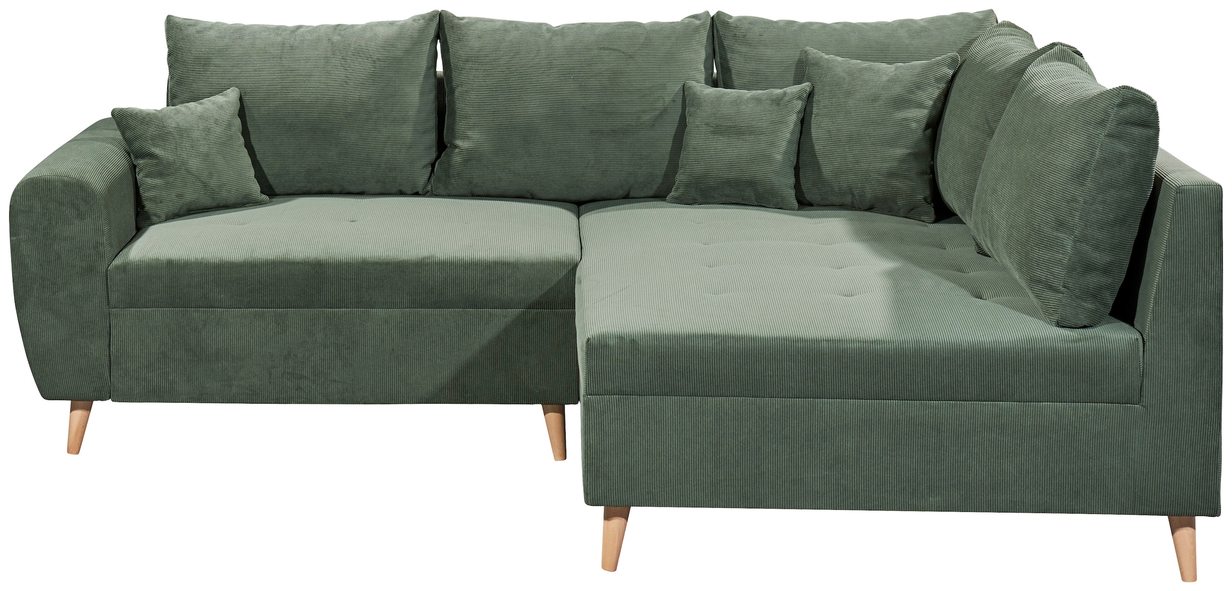 ED EXCITING DESIGN Ecksofa »Calanda L-Form«, mit Hocker & 3 Zierkissen