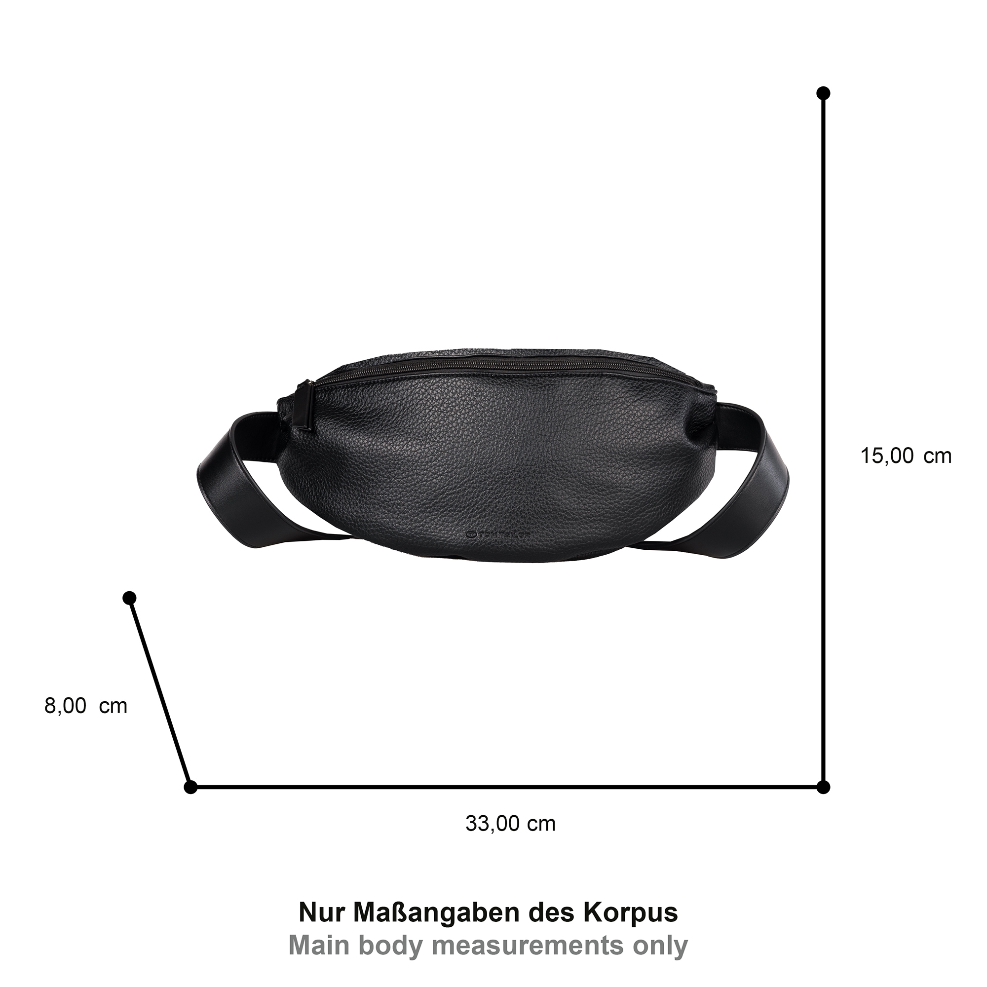 TOM TAILOR Bauchtasche »Liliana« mit eingelegten Falten, extra breiten Schulterriemen und feinem Logo