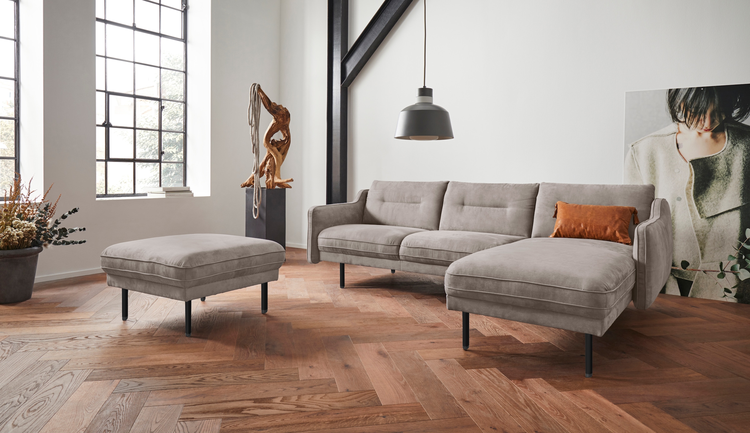 OTTO home Hocker »Nordfyn« edles Design in 3 Bezugsqualitäten, Design by Morten Georgsen