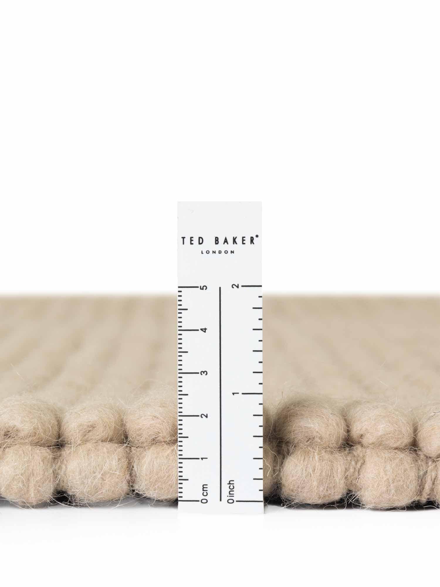 Ted Baker Wollteppich »Diana« rund 16 mm Höhe Wolle, Natur, Handgemacht, Wohnzimmer, Esszimmer, Schlafzimmer, Skandi