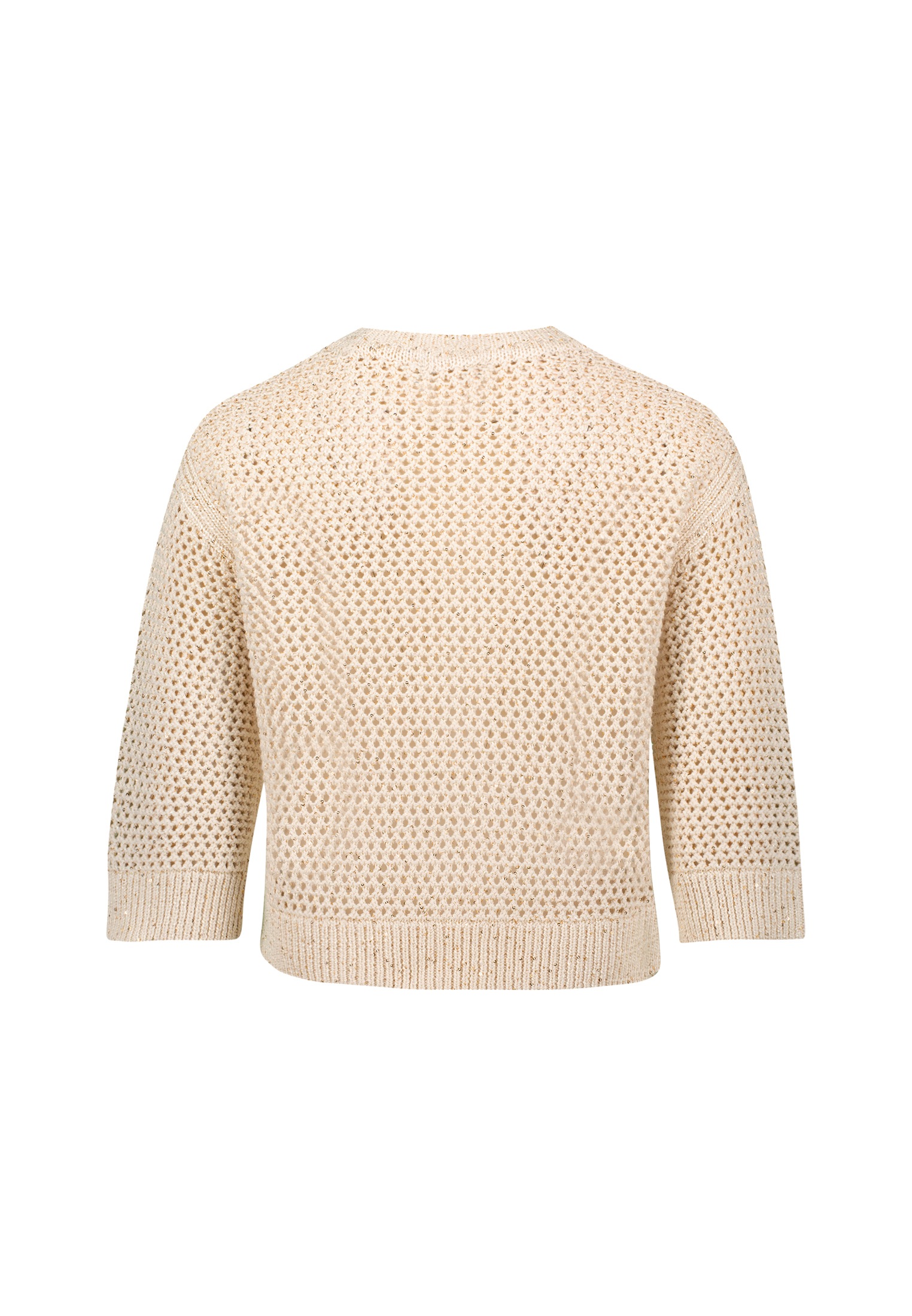 Zero Rundhalspullover »Grobstrickpullover mit Glitzer«