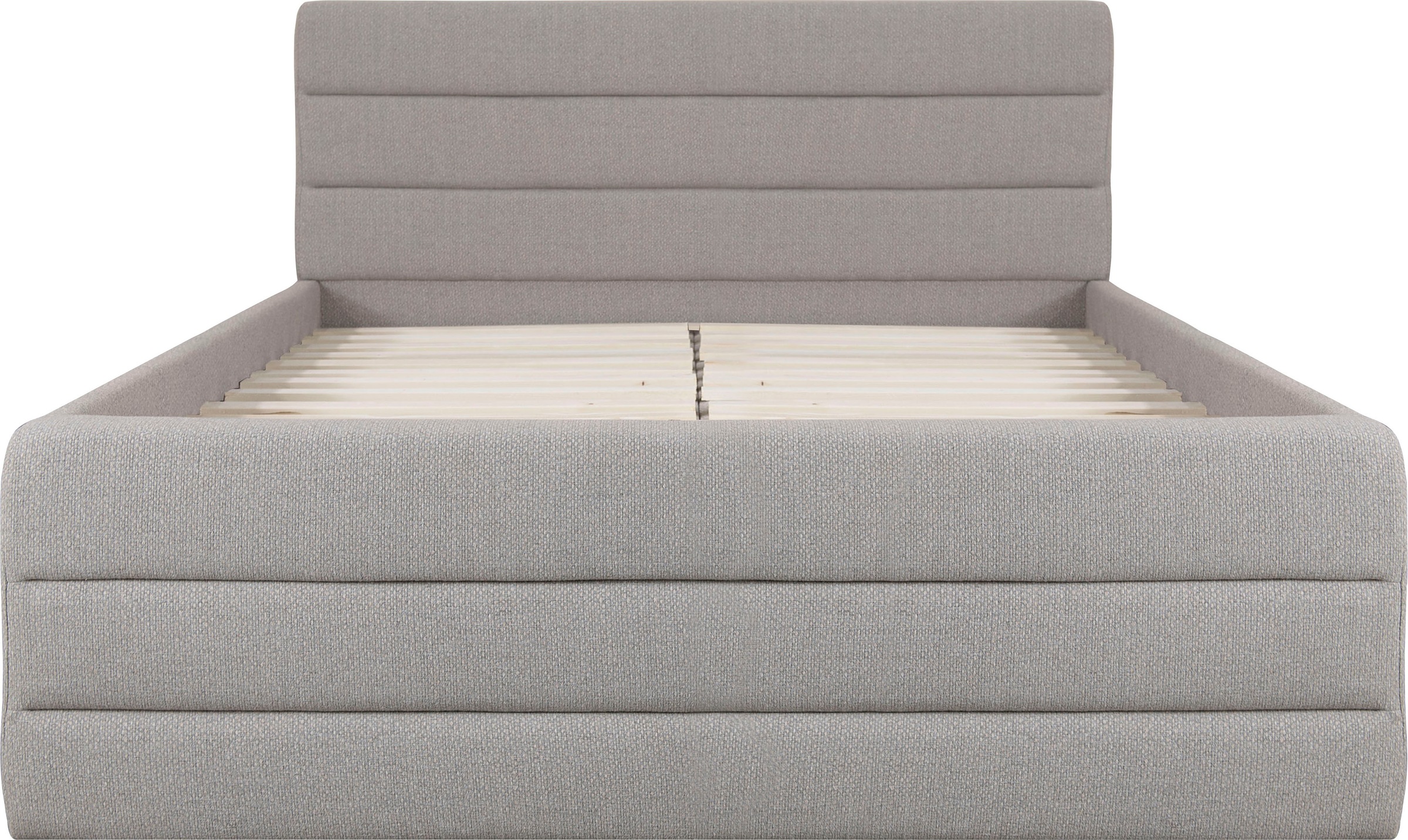OTTO products Polsterbett »Merrit«, Quernaht im Kopf- und Fußteil, in 5 Breiten, auch in 220 cm Länge