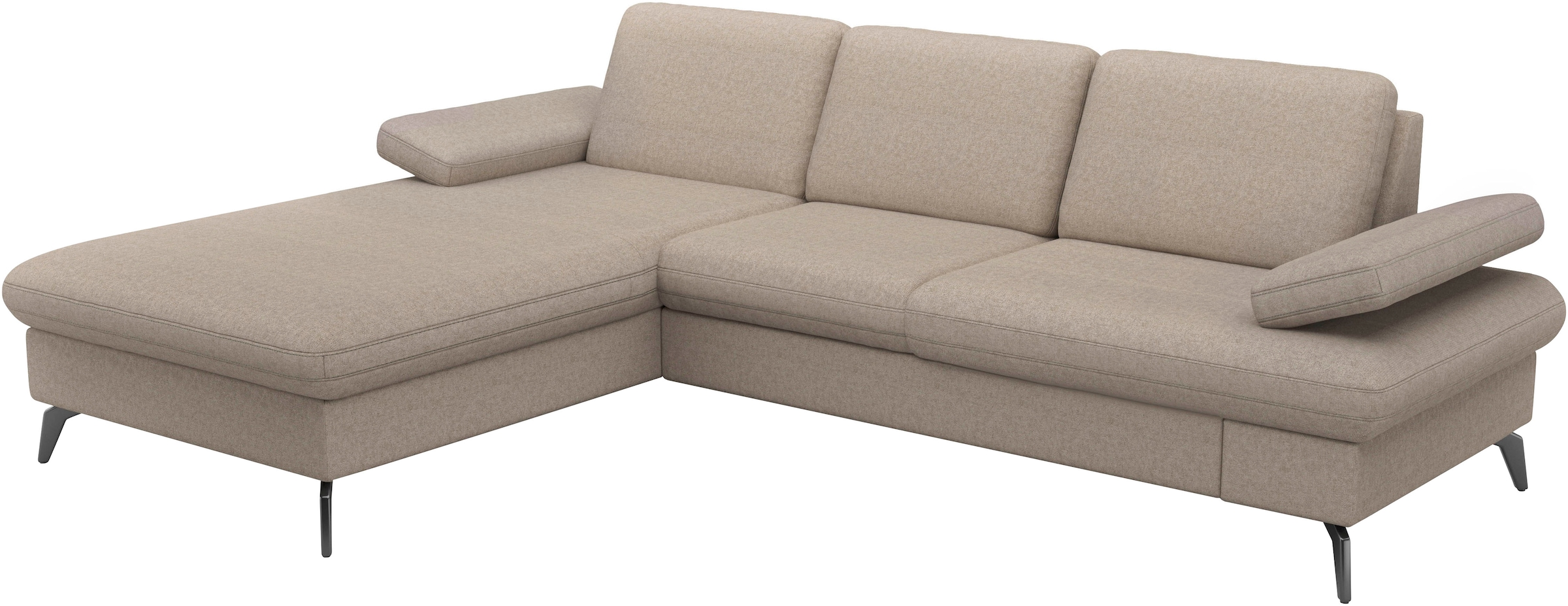 sit&more Ecksofa »Morris Jubi L-Form«, inkl. Armteilfunktion und 1 Zierkissen, wahlweise mit Bettfunktion