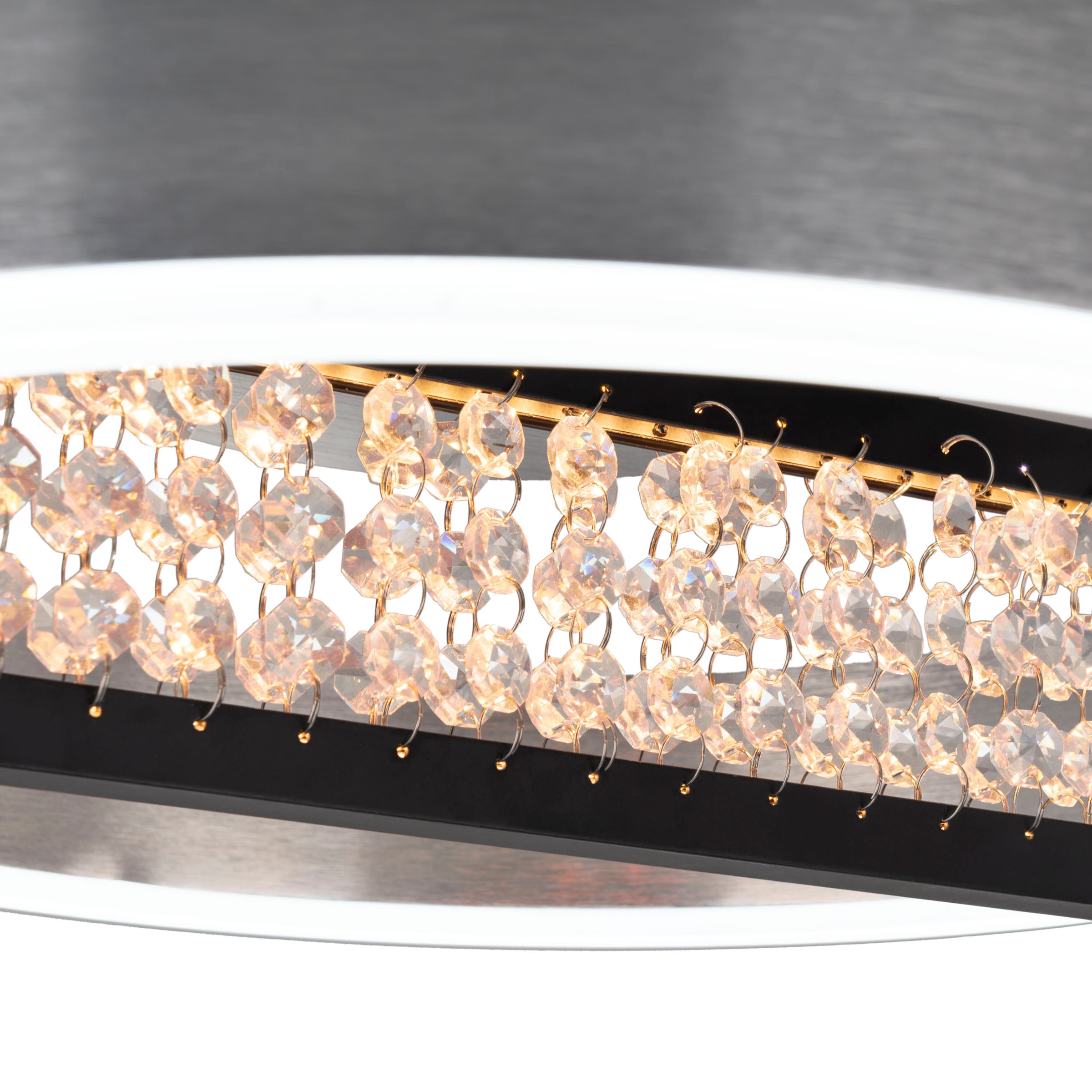 näve LED Deckenleuchte »Yvaris« LED-Modul 1 Stk. warmweiß - kaltweiß dimmbar per Fernbedienung, Memory, Nachtlicht, CCT, Kristallelemente