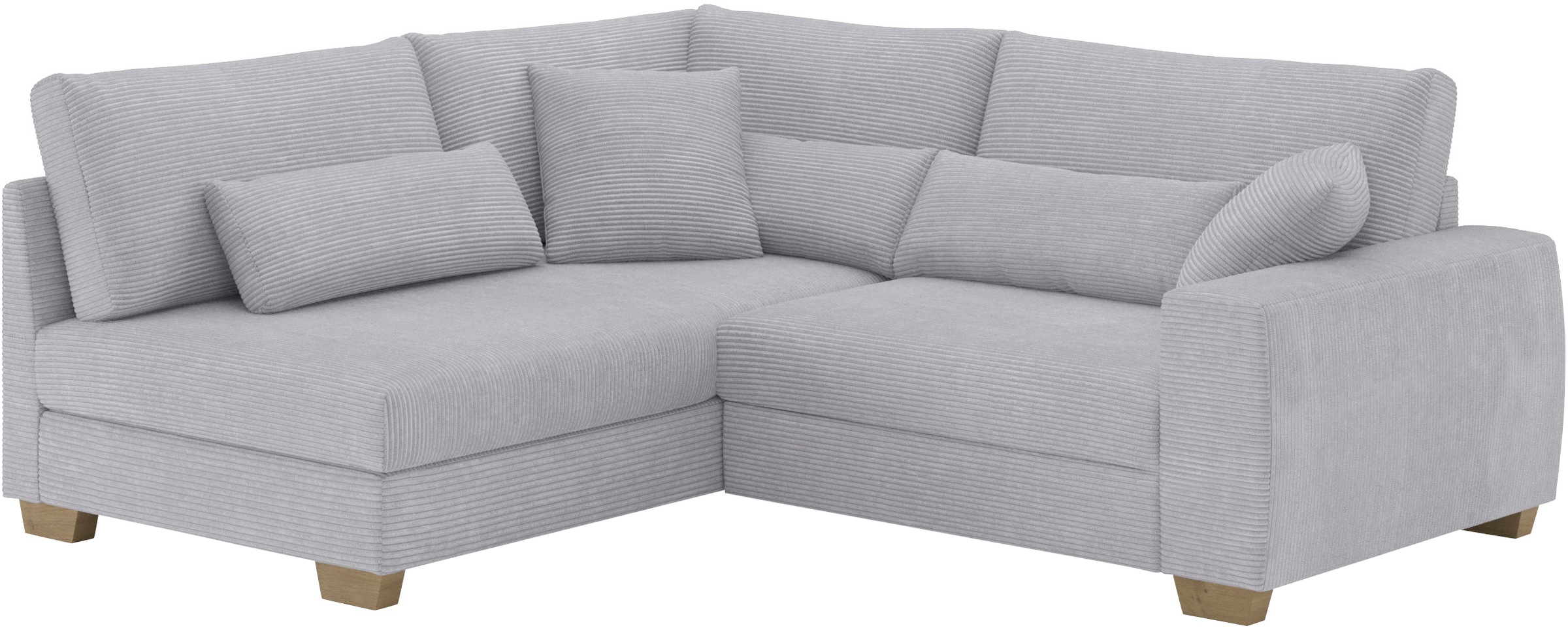 Mr. Couch Ecksofa »Helena L-Form, bis 140 kg belastbar«, mit Taschenfederkern, wahlweise mit Bettfunktion
