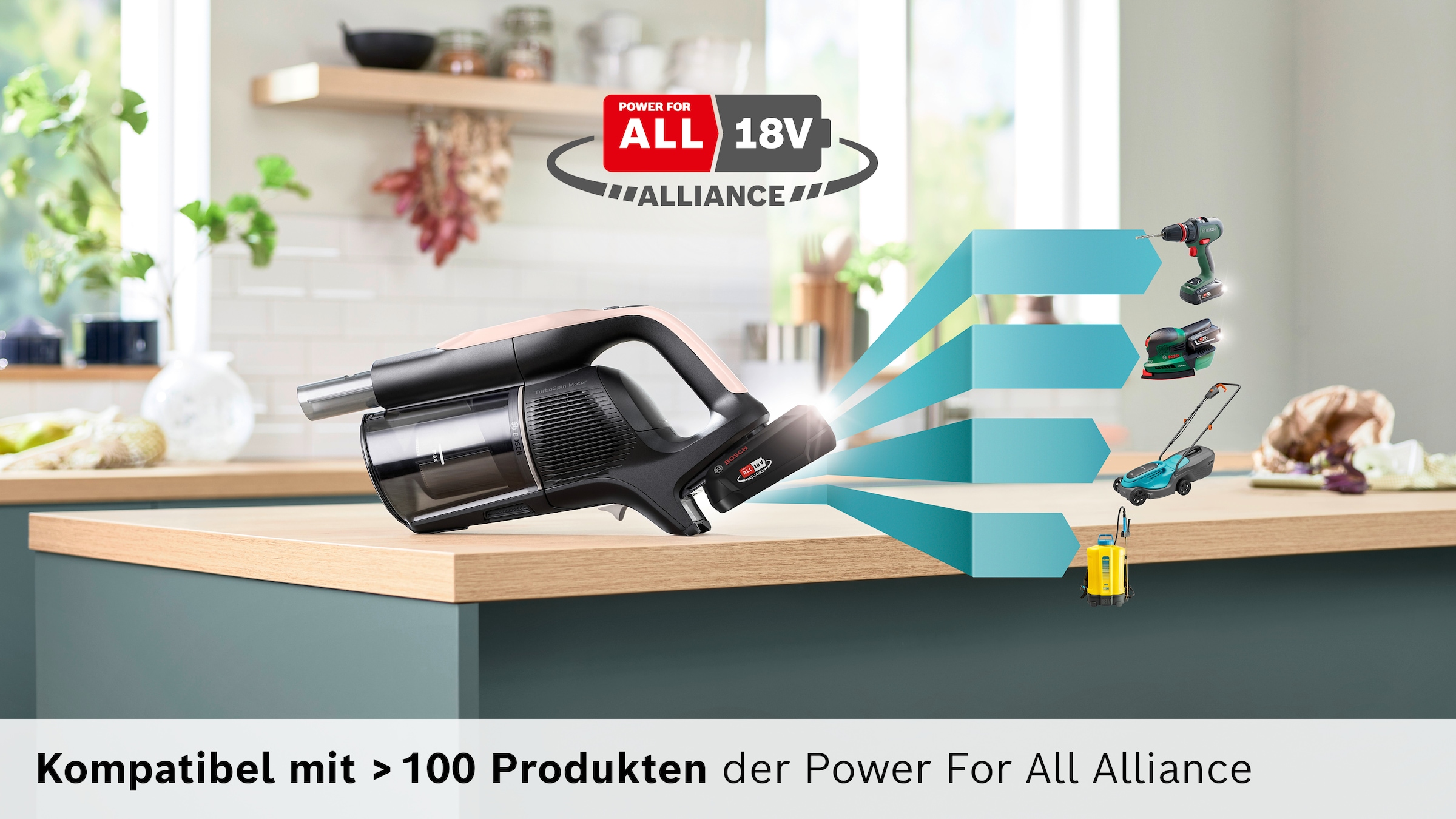 BOSCH Akku-Stielstaubsauger »Unlimited 10 BKS1041RHF, MicroClean™ Technology, Display, Knickrohr« HEPA-Filtersystem, 10 Jahre Motorgarantie, LED-Licht, powder rose